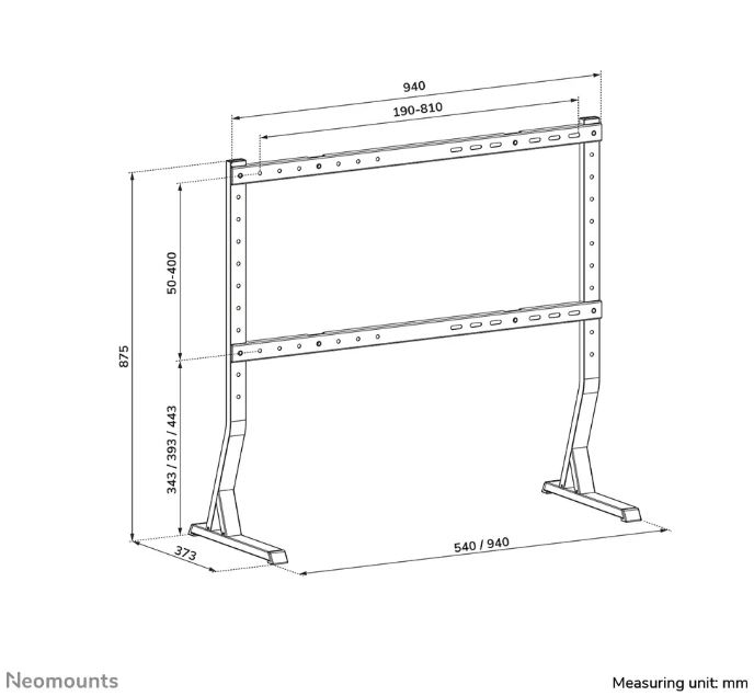 Neomounts DS45-430BL18 TV-Ständer 45-90"