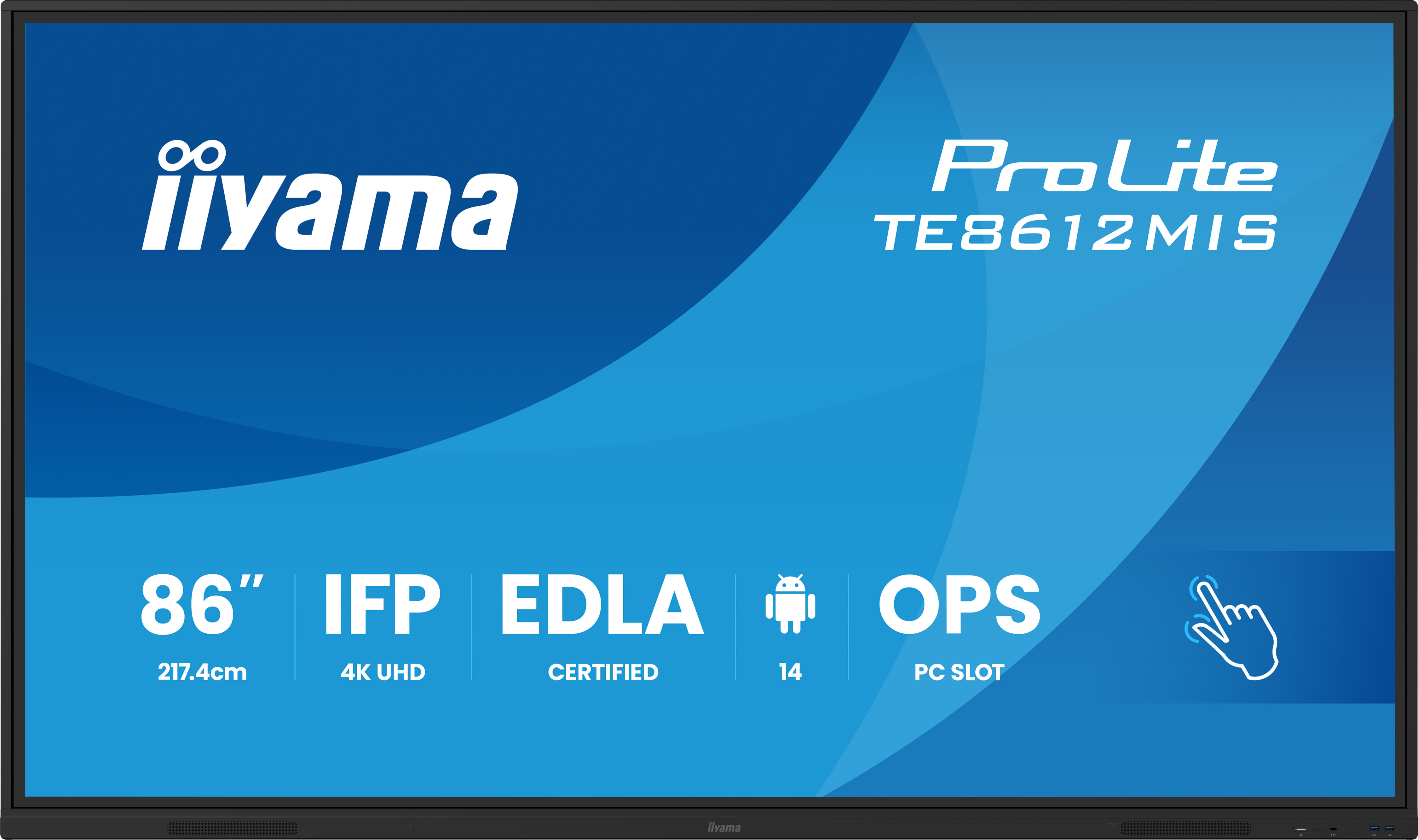 Iiyama ProLite TE8612MIS-B4AG | 86" 4K Touchdisplay mit Android 14 & interaktiver Whiteboard-Funktion