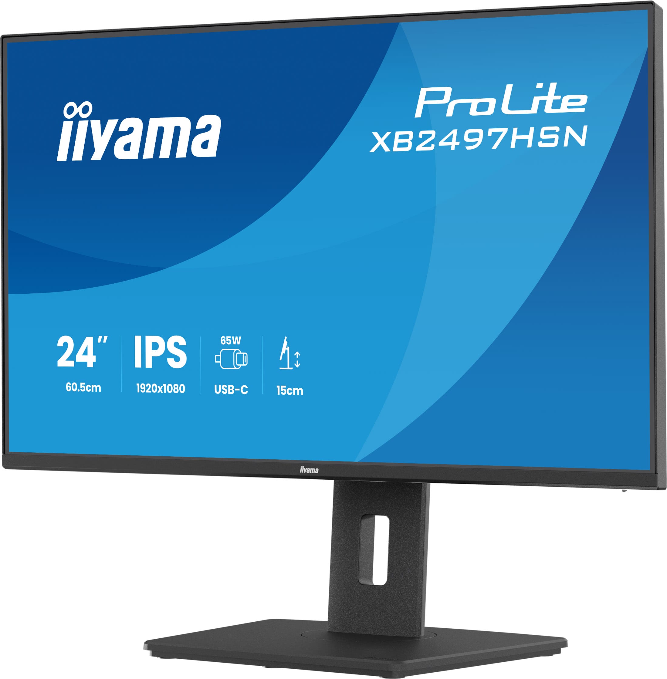 iiyama ProLite XB2497HSN-B1 | 24" IPS Monitor Full HD 100Hz USB-C Docking LAN ergonomisch