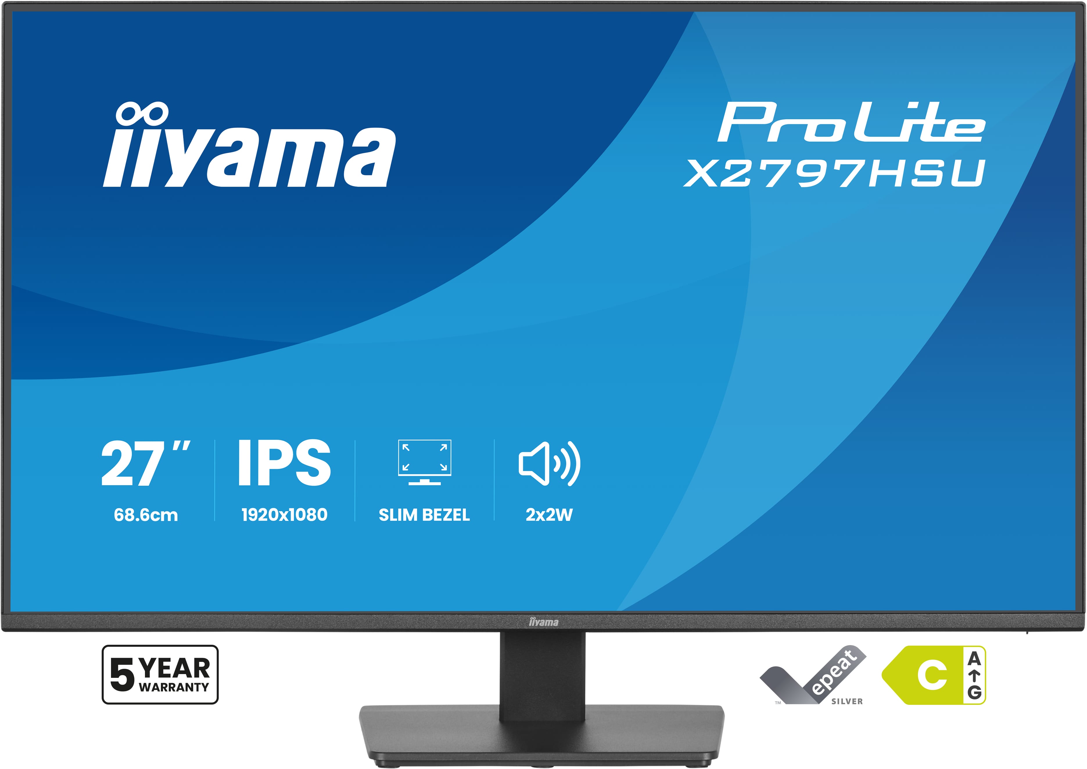 Iiyama ProLite X2797HSU-B1 | 27" IPS Monitor mit 120 Hz, USB-Hub, Lautsprechern & Augenkomfort
