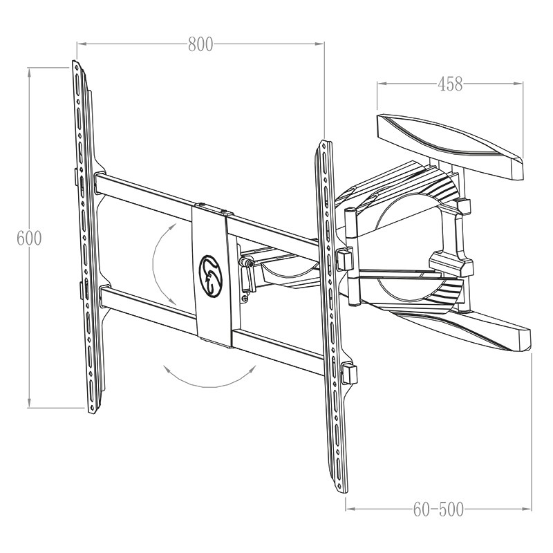 HAGOR  BrackIT XL HD | 55" - 75" | 800x600 | 80KG | Black