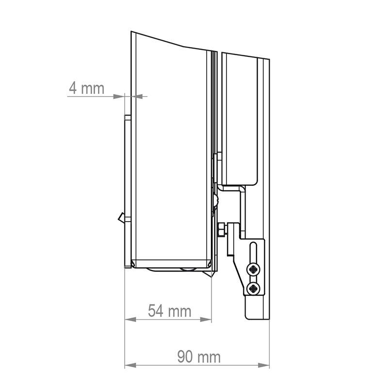 Hagor WH Moto Slim | 42"- 86" motorisch höhenverstellbares Liftsystem zur Wandmontage
