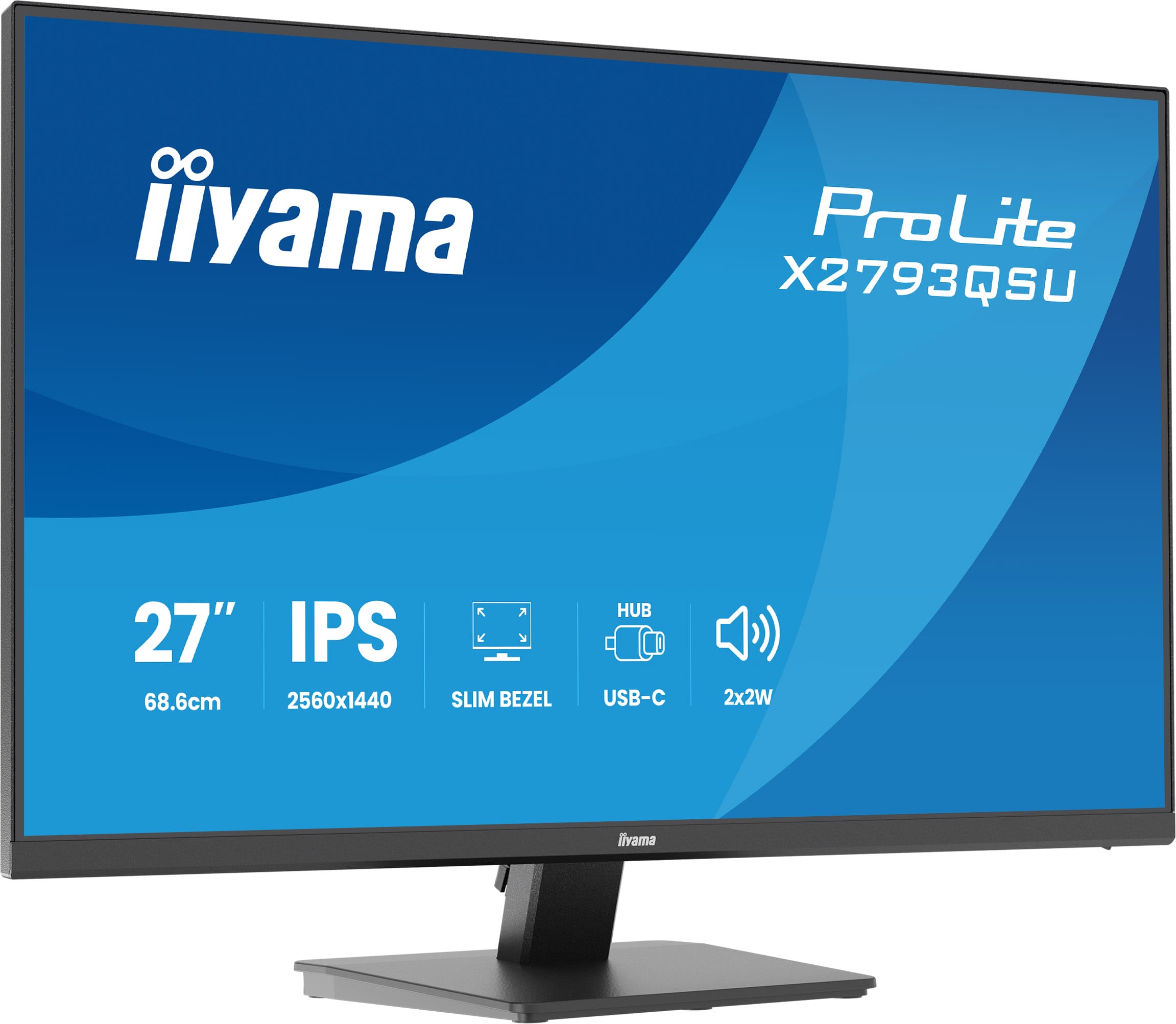 Iiyama ProLite X2793QSU-B1 | 27" QHD IPS Monitor – 2560×1440, 1ms, USB-Hub, Eye Care & Slim Design