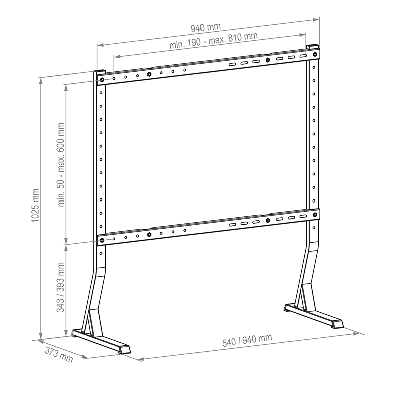 Hagor Tablestand BL XXL | 75" – 86“ Tischhalterung