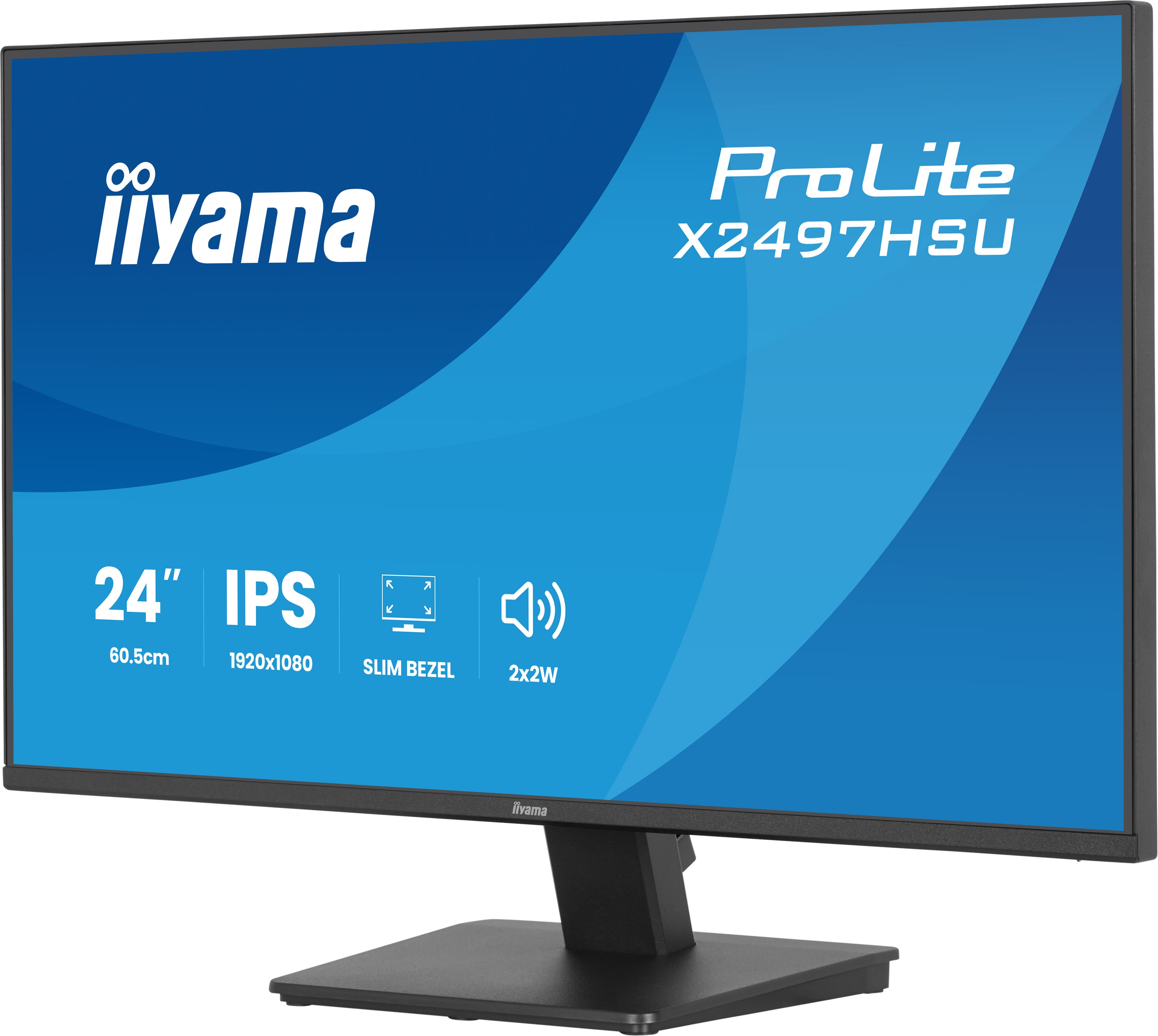 Iiyama ProLite X2497HSU-B1 | 24" Full HD ergonomischer Büro & Homeoffice Bildschirm mit Eye Care Technologie