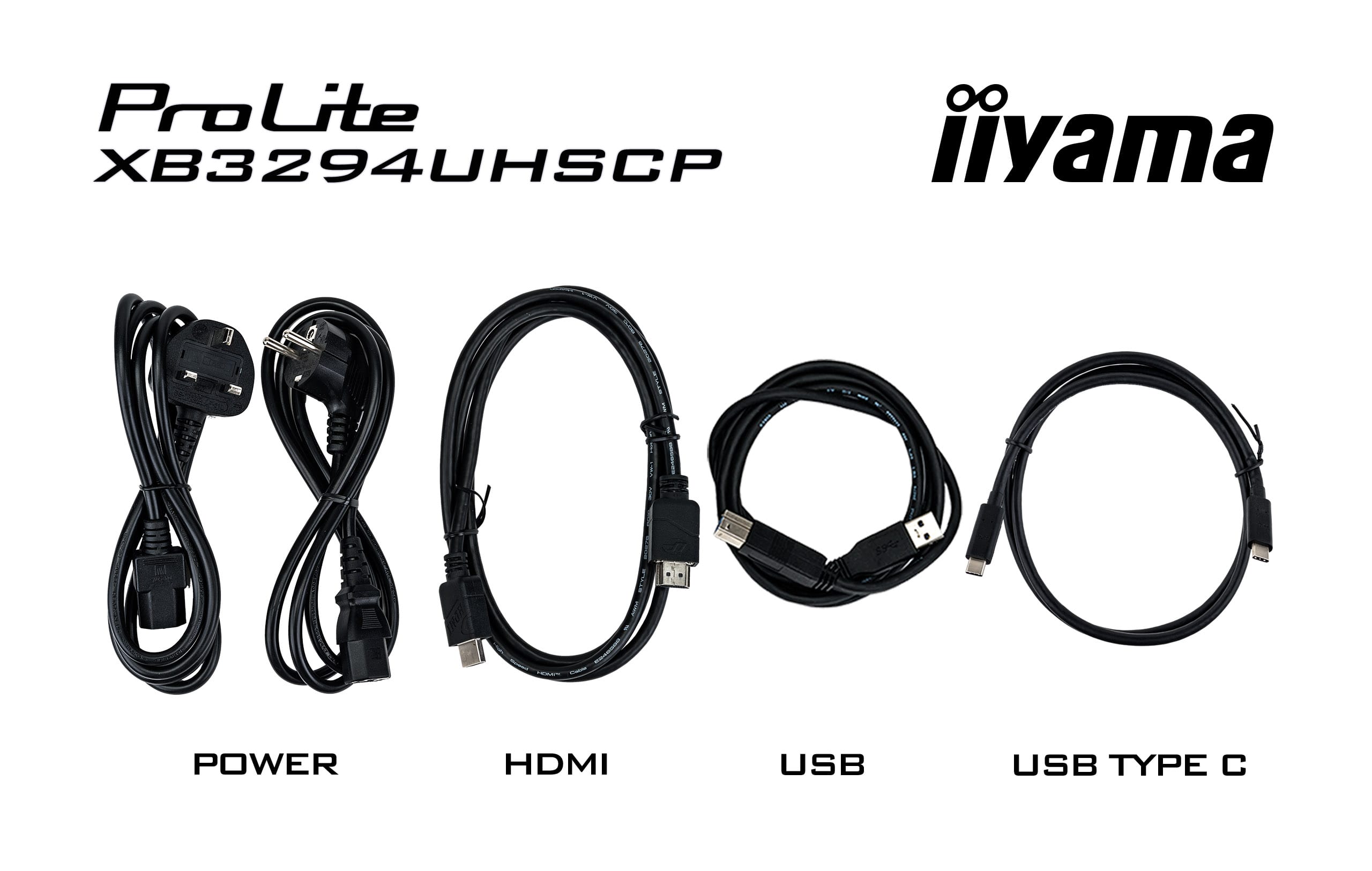 Iiyama ProLite XB3294UHSCP-B1 | 32" 4K VA Monitor mit USB-C Dock, KVM & PiP/PbP