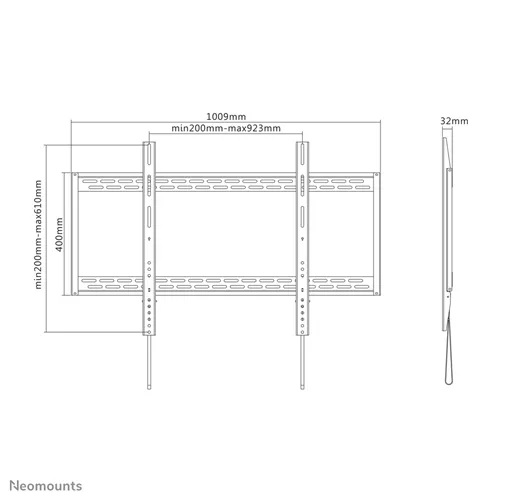 Neomounts LFD-W1000 TV-Wandhalterung 60-100" - fest