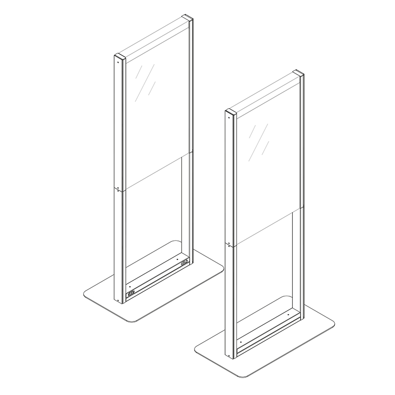 Hagor 1901 | Freistehendes Standsystem speziell für Samsung OM46N-D