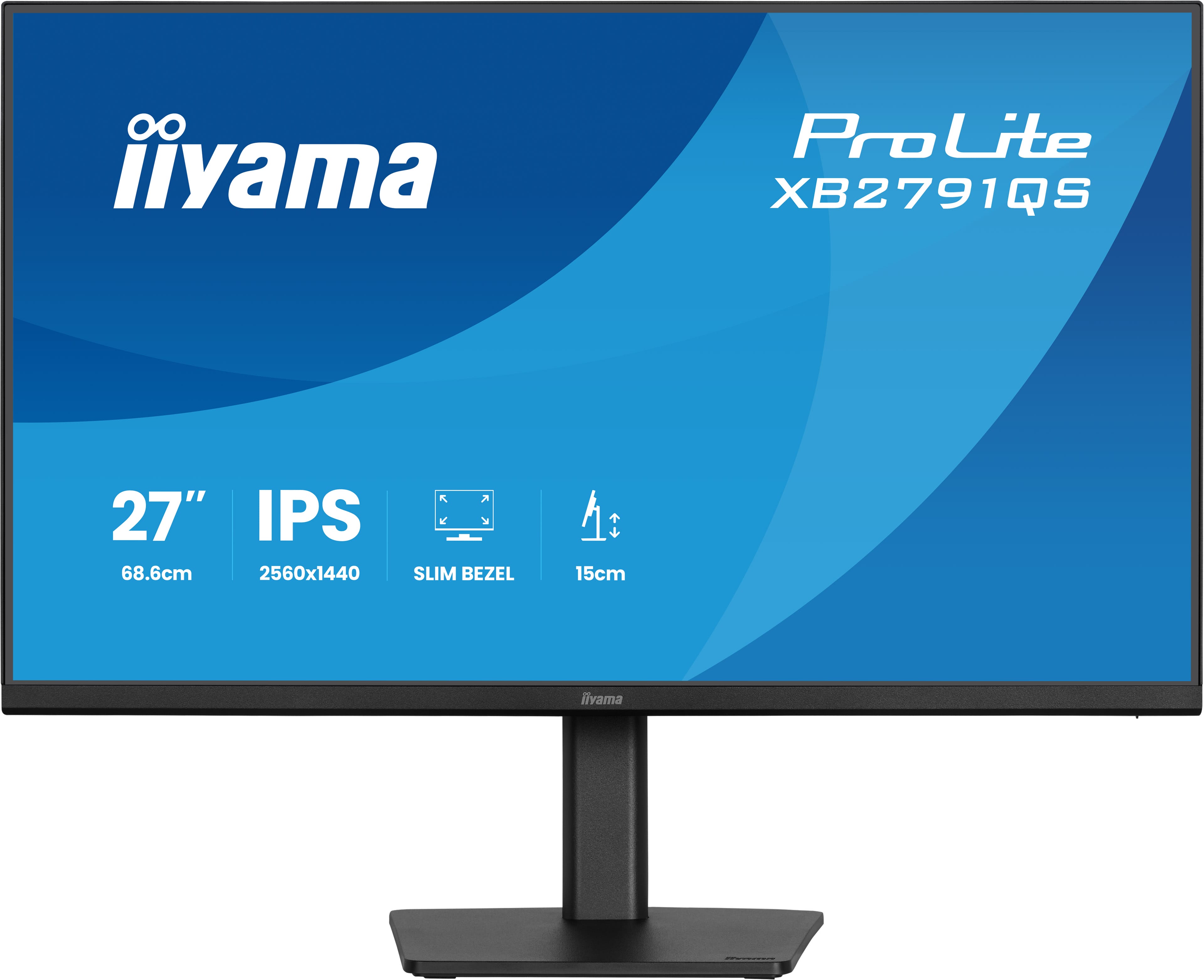 Iiyama ProLite XB2791QS-B1 | 27" QHD IPS Monitor Ergonomisch – 2560x1440, Pivot, Eye Care
