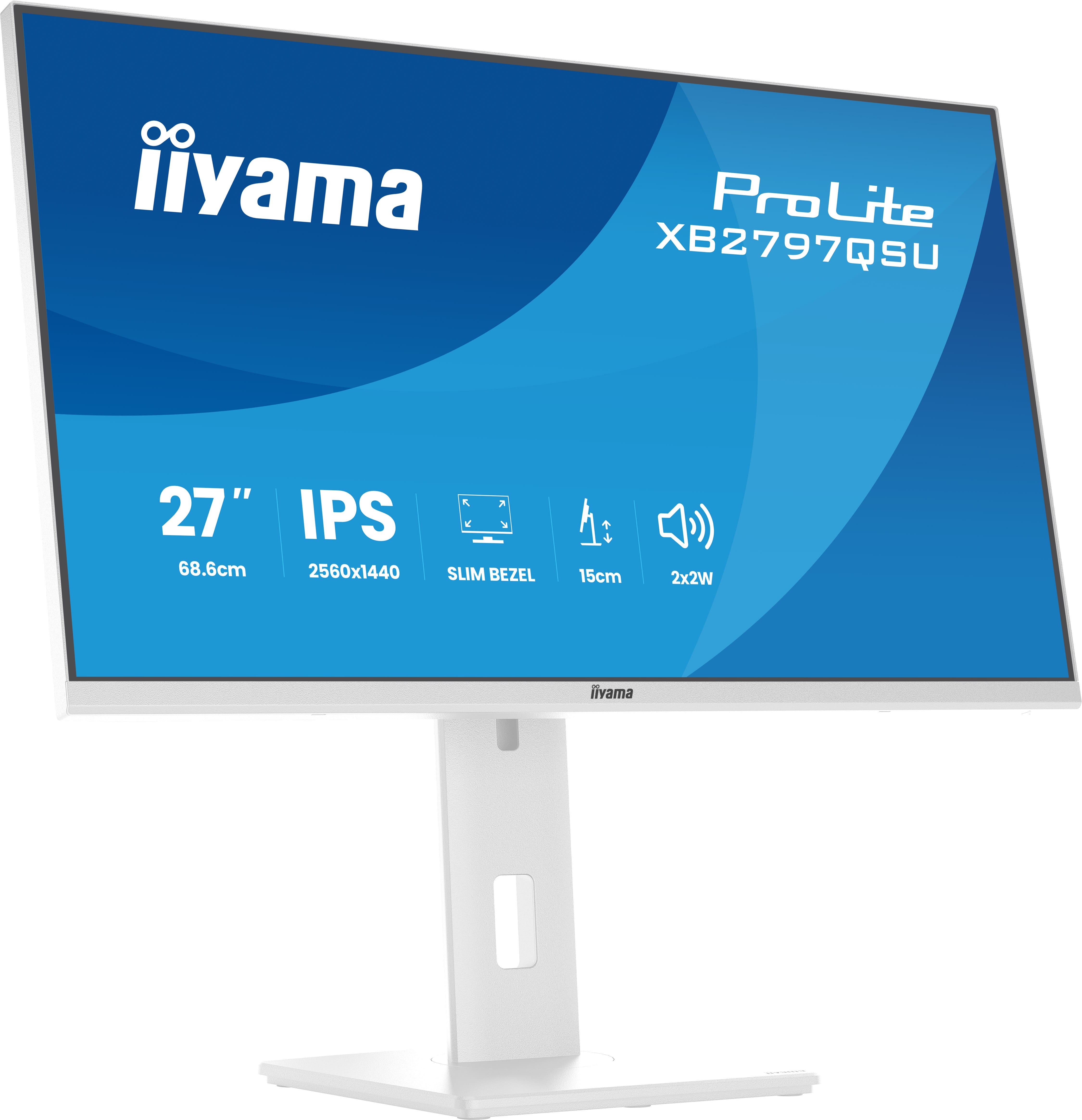 Iiyama ProLite XB2797QSU-W1 | 27" QHD IPS Monitor ergonomisch & USB-Hub