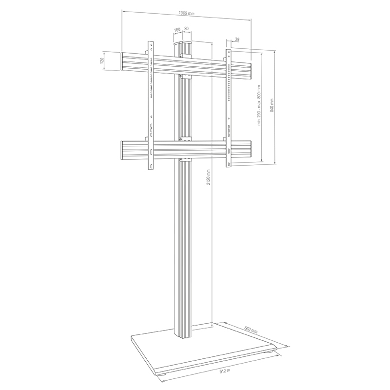 Hagor CPS Freestanding Single | 75 – 98″ comPROnents Komplettlösung