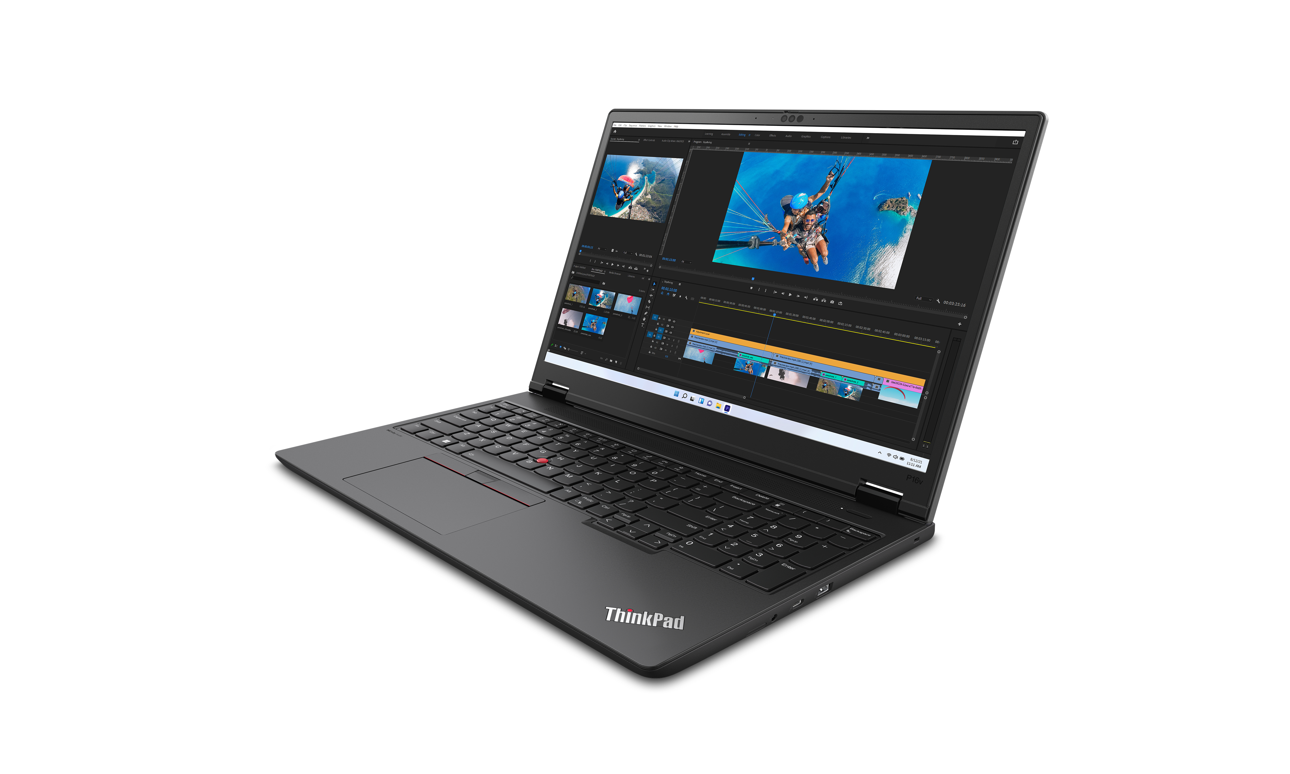 Lenovo ThinkPad P16v Gen2 | 16,0" FHD+ | Ultra 7 | 32GB RAM | 1024GB SSD | RTX 2000 ADA | Windows 11 Pro | mobile Workstation