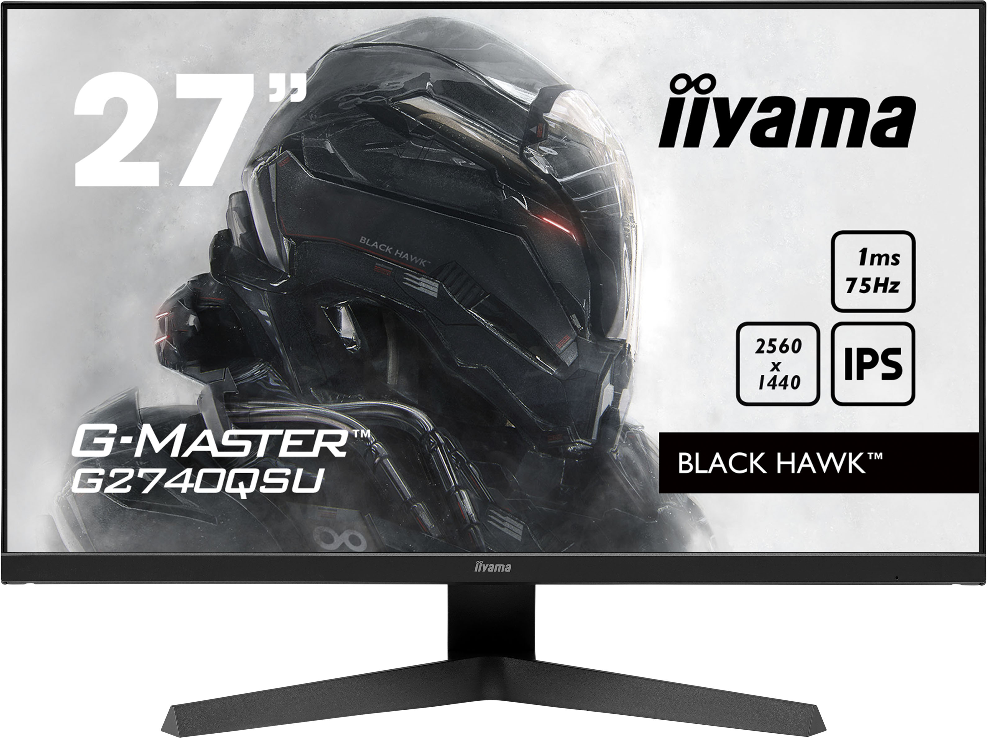 Iiyama G-MASTER G2740QSU-B1 BLACK HAWK  | 27" | 2560 x 1440 @75Hz (3.7 megapixel WQHD) | Gaming-Monitor