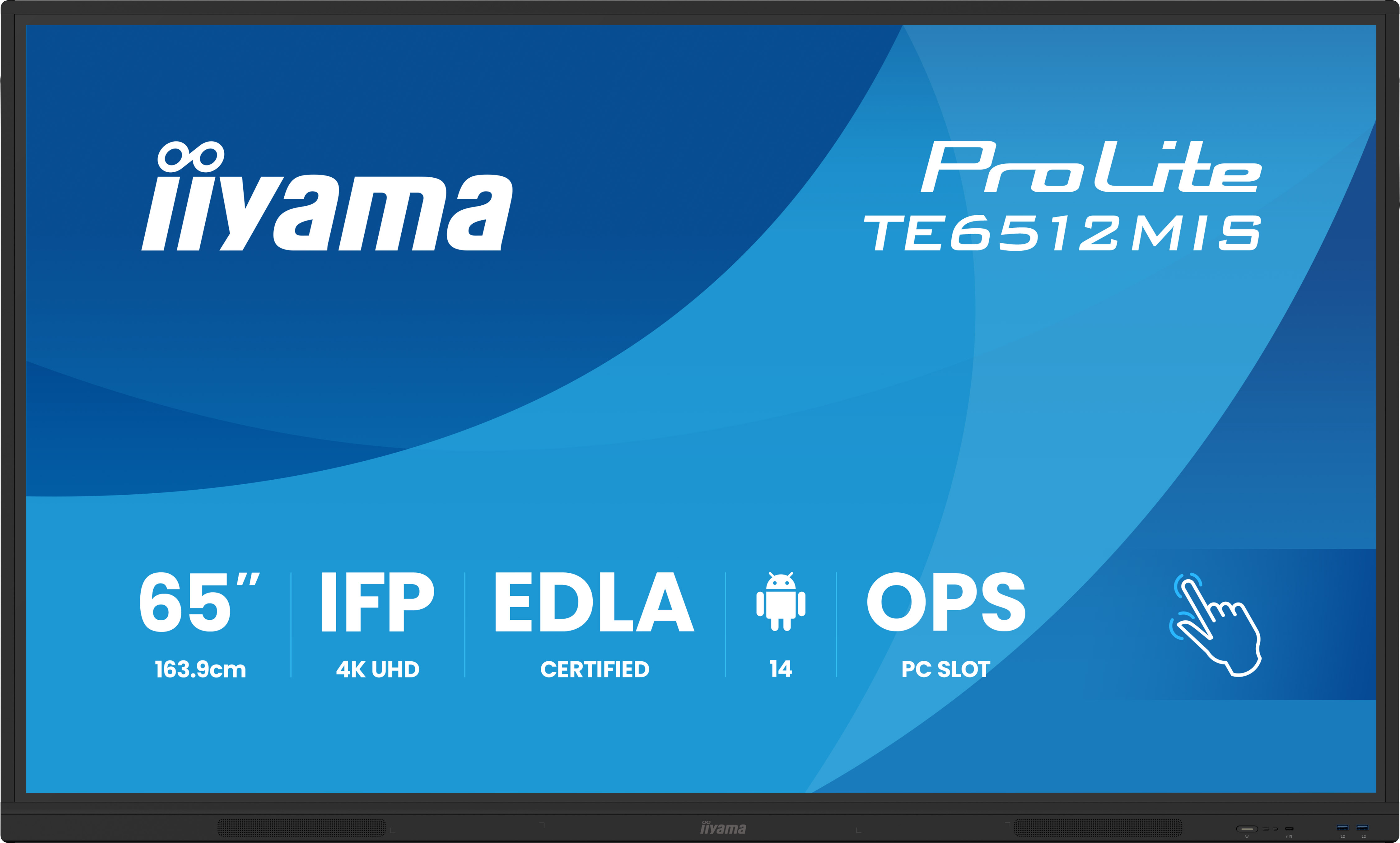Iiyama ProLite TE6512MIS-B4AG | 65" 4K Touchdisplay mit Android 14 & interaktiver Whiteboard-Funktion