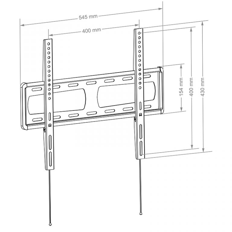 HAGOR BL Fixed 400 | 32" - 46" | 400x400 | 40KG | Black | Wandhalterung