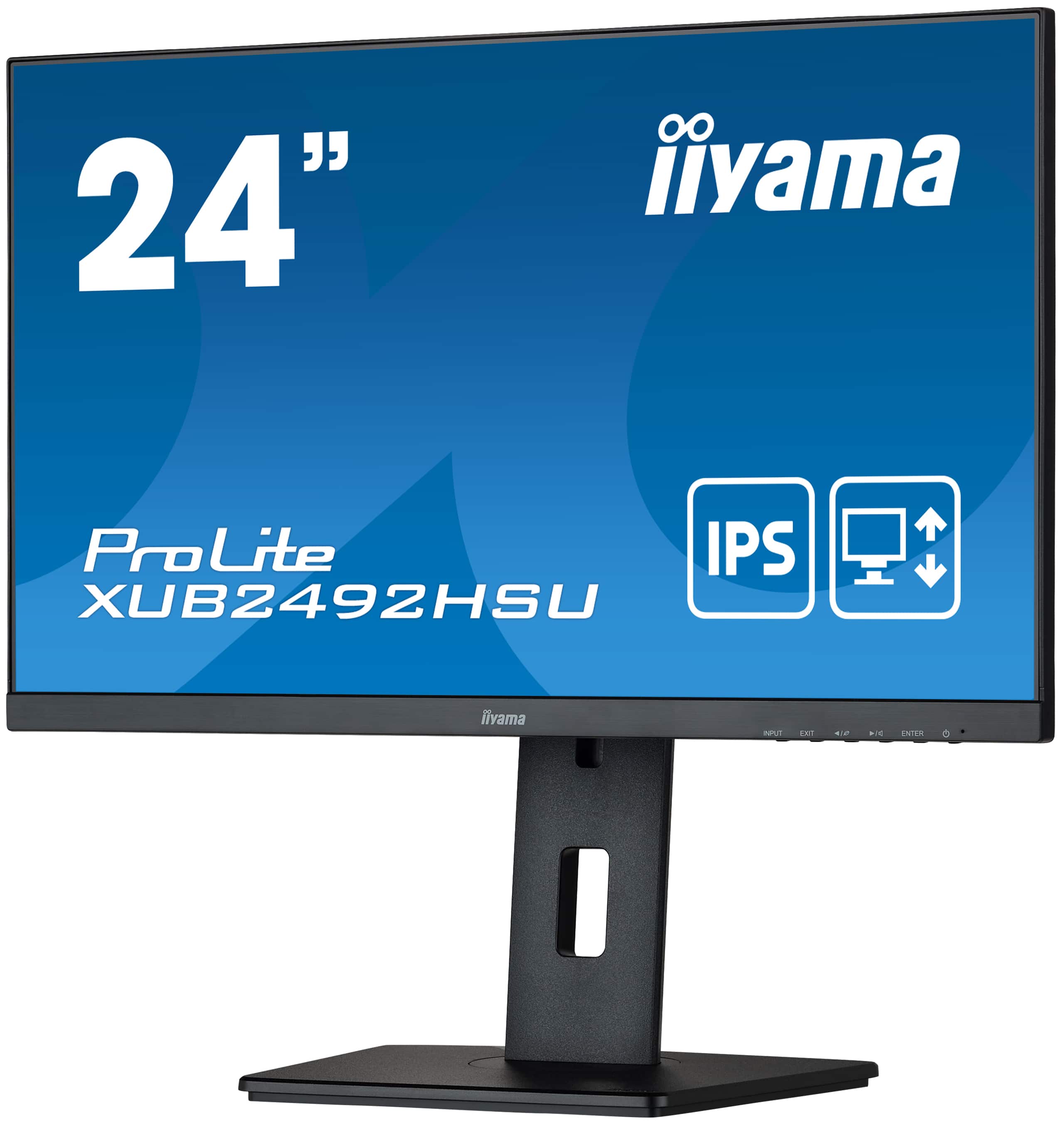 Iiyama ProLite XUB2492HSU-B5 | 24" (60,5cm) | IPS-Panel-Monitor und einem höhenverstellbarem Standfuß