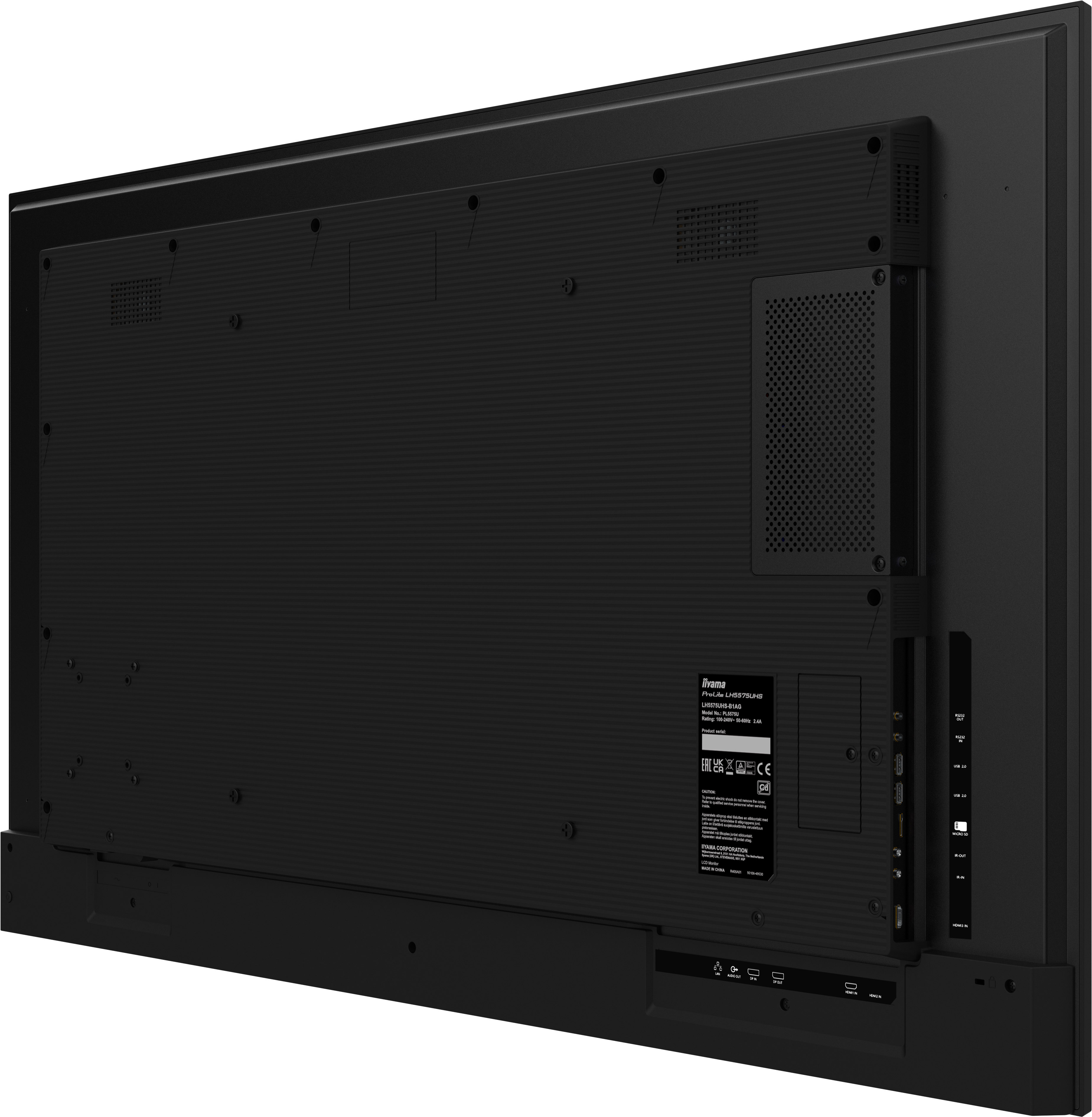 Iiyama ProLite LH5575UHS-B1AG | 55" 4K UHD Digital Signage Display – 24/7 Betrieb, Android OS, Intel® SDM, FailOver Iiyama ProLite LH5575UHS-B1AG | 55" 4K UHD Digital Signage Display – 24/7 Betrieb, Android OS, Intel® SDM, FailOver