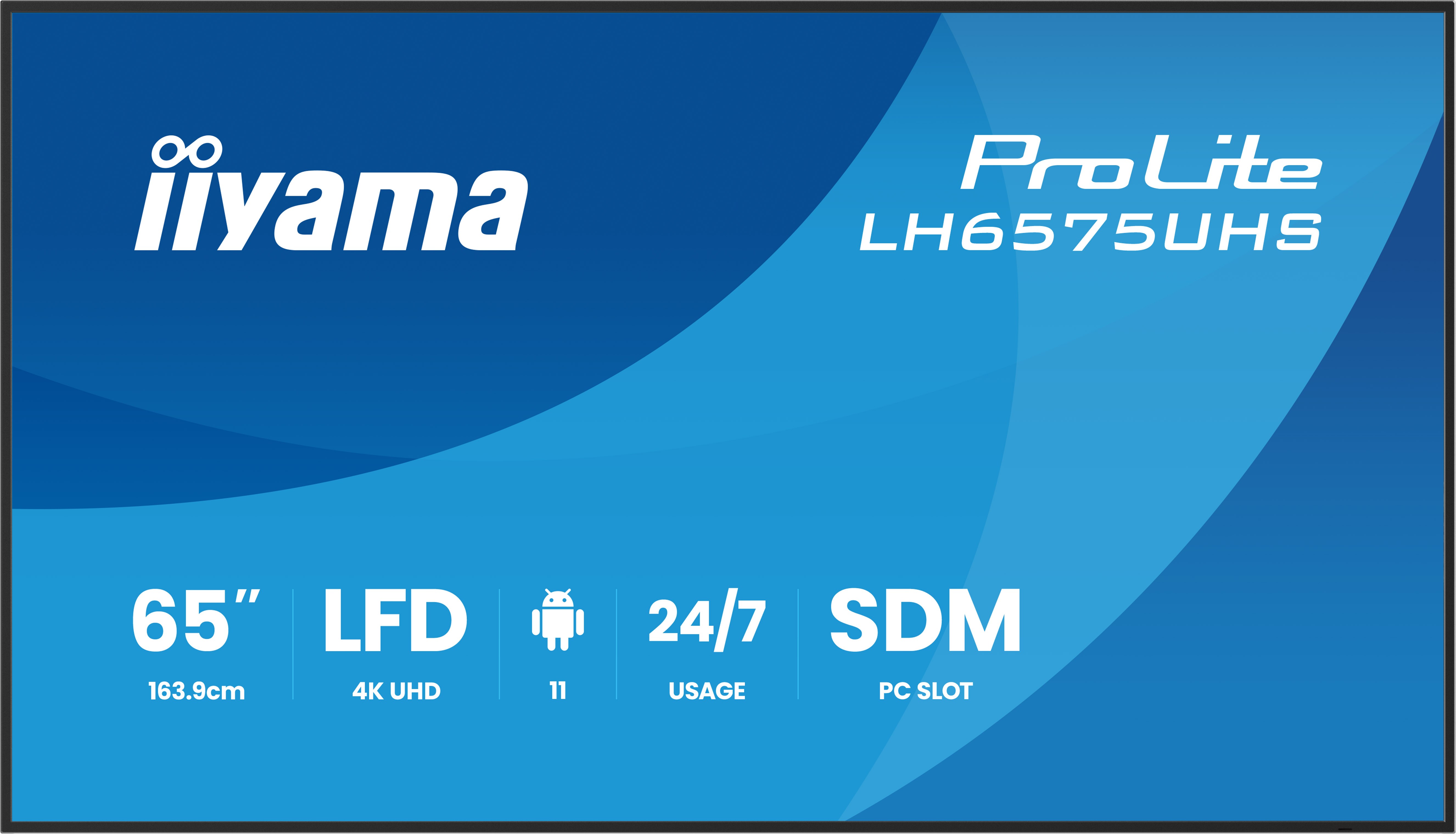 Iiyama ProLite LH6575UHS-B2AG | 65" 4K UHD Allround-Digital Signage Display mit Android 11 & 24/7 Betrieb