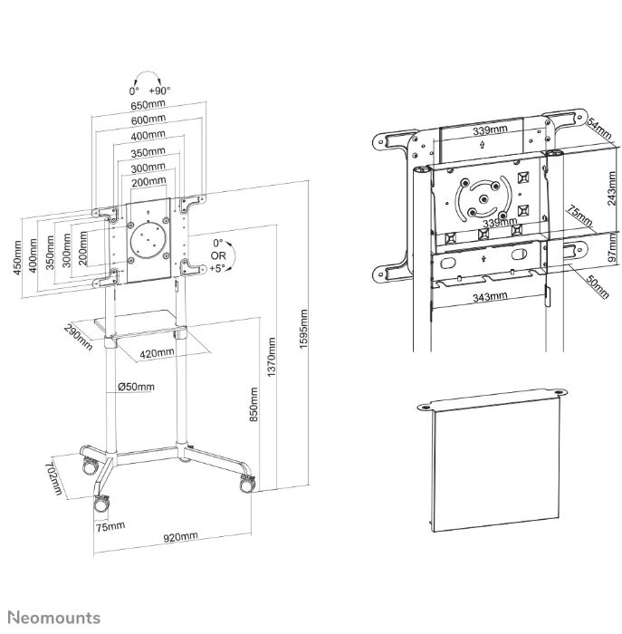Neomounts NS-M1250WHITE | 37" - 70"