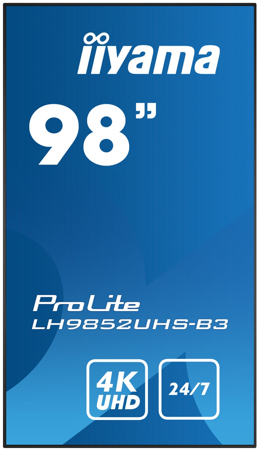 Iiyama ProLite LH9852UHS-B3 | Ein ᠎98" Digital Signage Display mit 4K UHD-Auflösung + GRATIS Wandhalterung