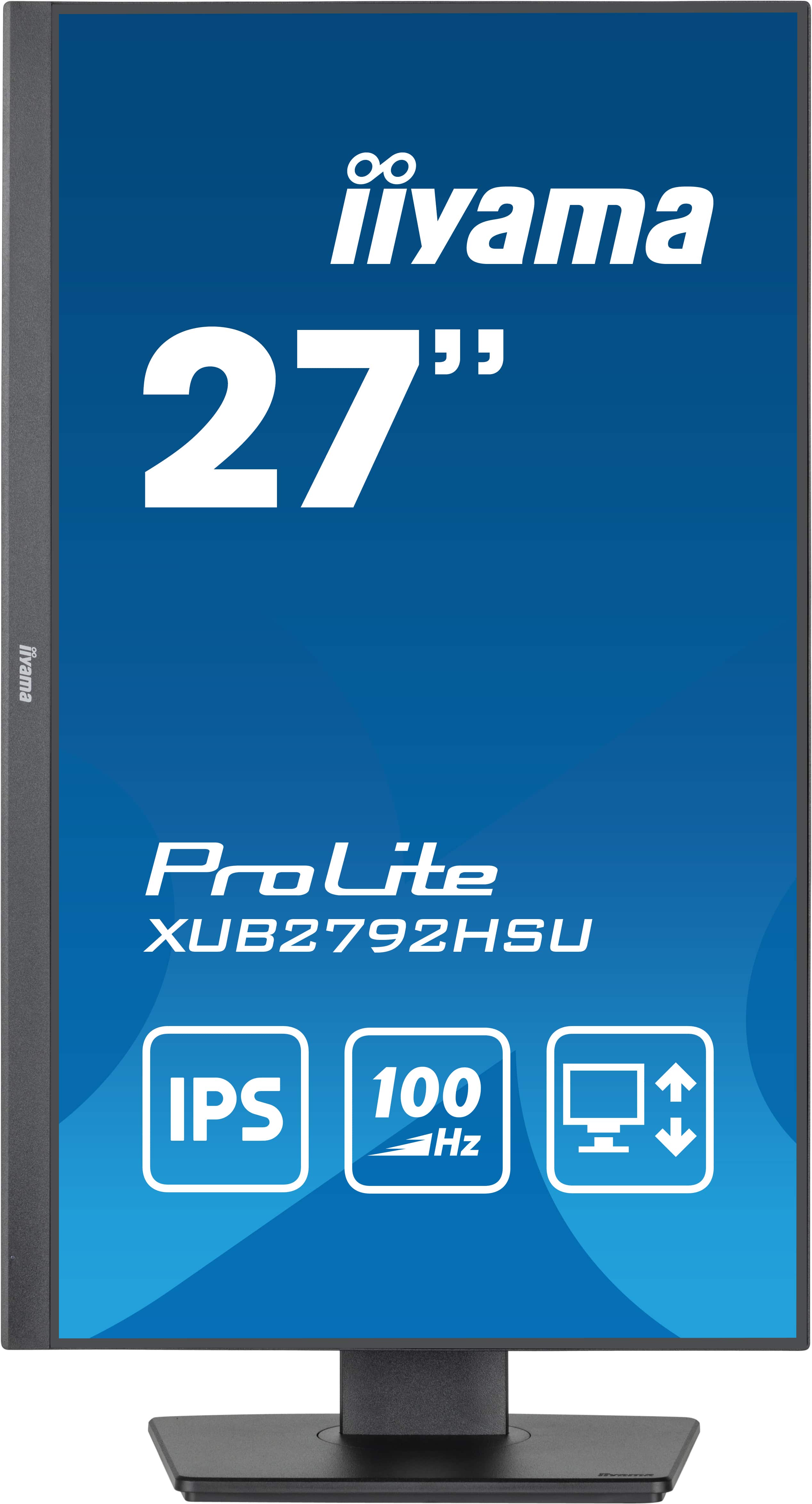 Iiyama ProLite XUB2792HSU-B6 | 27" Monitor mit IPS-Panel-Technologie, 100Hz Bildwiederholrate und einem 150 mm höhenverstellbaren Standfuß Iiyama ProLite XUB2792HSU-B6 | 27" Monitor mit IPS-Panel-Technologie, 100Hz Bildwiederholrate und einem 150 mm höhenverstellbaren Standfuß