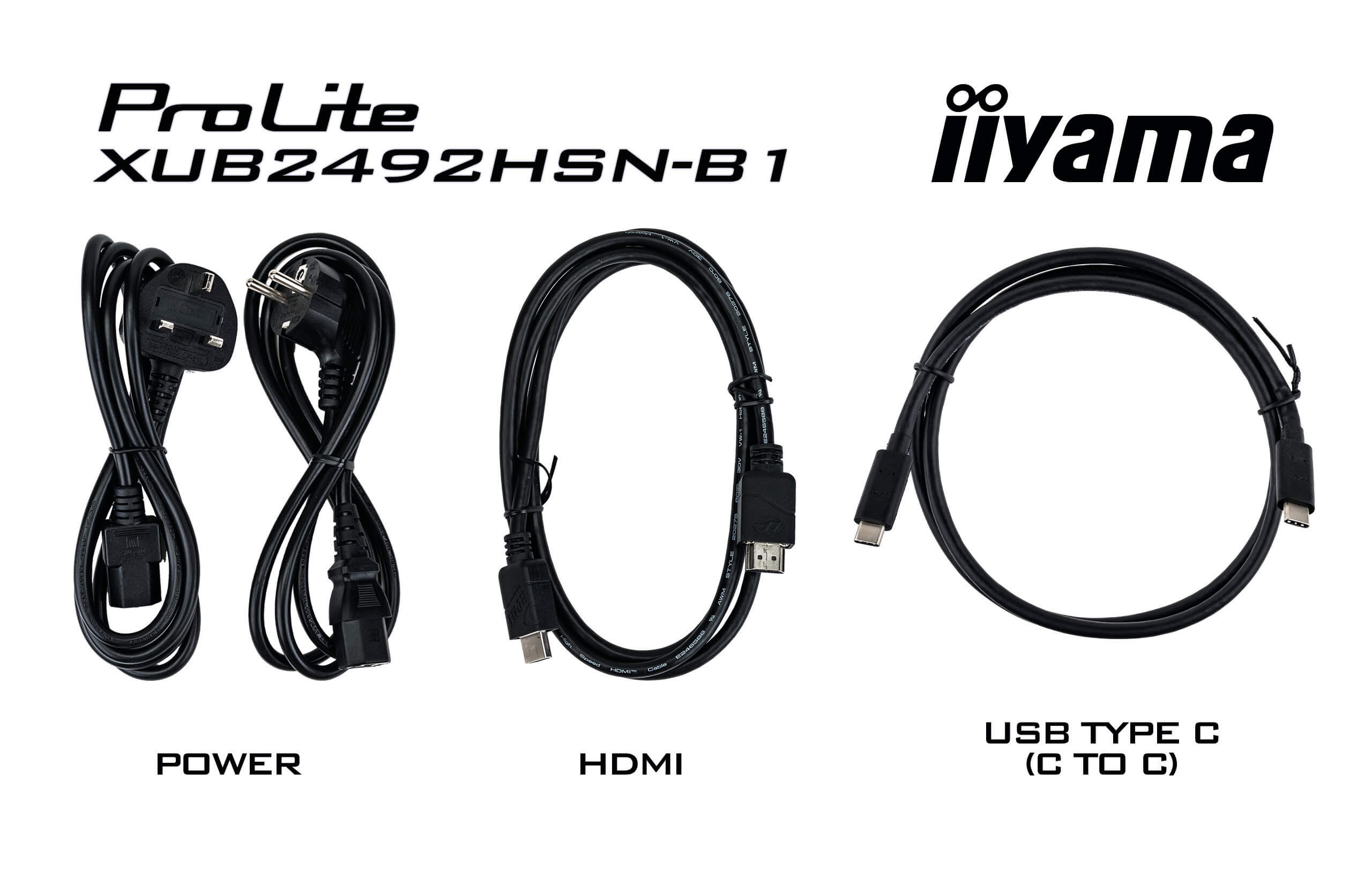 Iiyama ProLite XUB2492HSN-B1 | 23,8" | Monitor mit IPS-Panel Technologie und USB-C-Anschluss