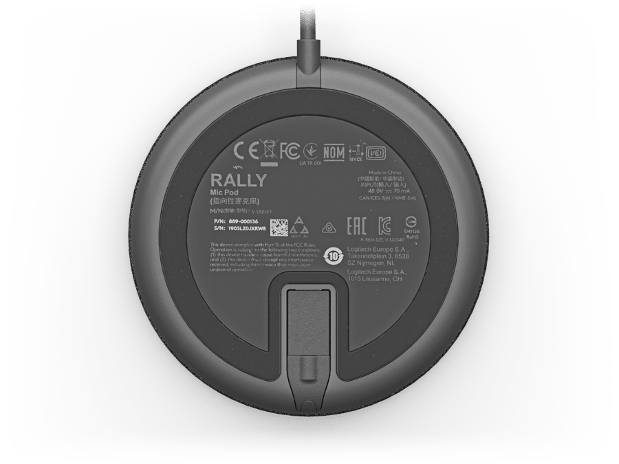 Logitech RALLY Mic Pod | Grafit | für Rally Bar Mini, Rally Bar und Rally Logitech RALLY Mic Pod | Grafit | für Rally Bar Mini, Rally Bar und Rally