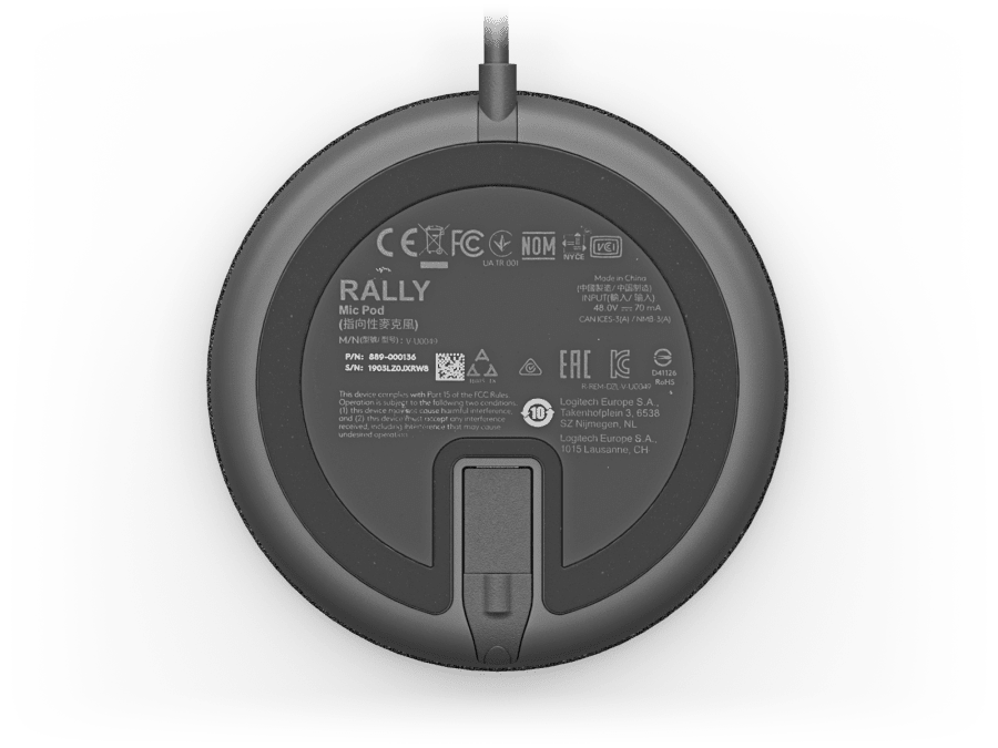 Logitech RALLY Mic Pod | Grafit | für Rally Bar Mini, Rally Bar und Rally