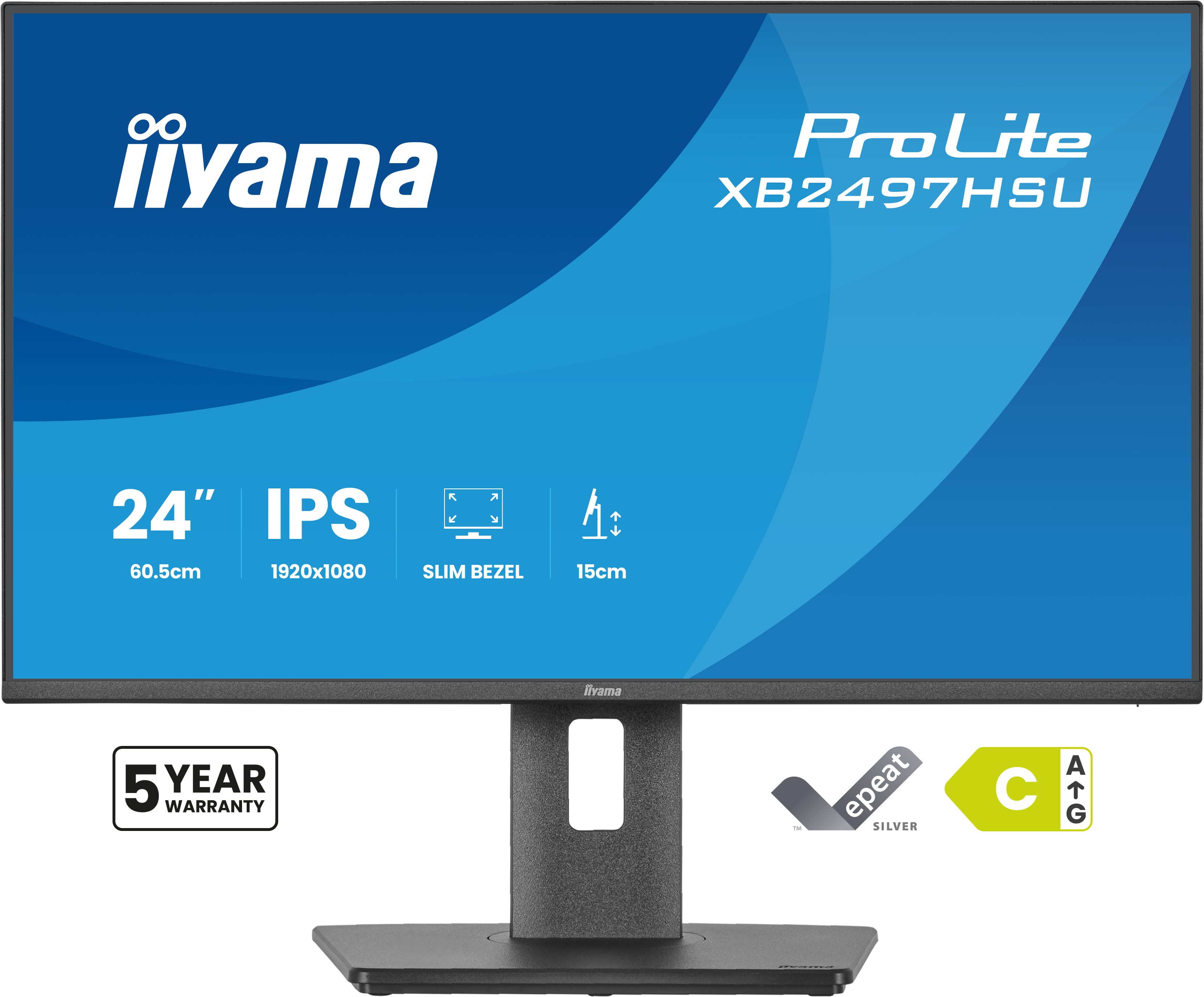 Iiyama ProLite XB2497HSU-B1 | Umweltbewusster 24" (60.5 cm) IPS-Monitor für moderne Arbeitsplätze