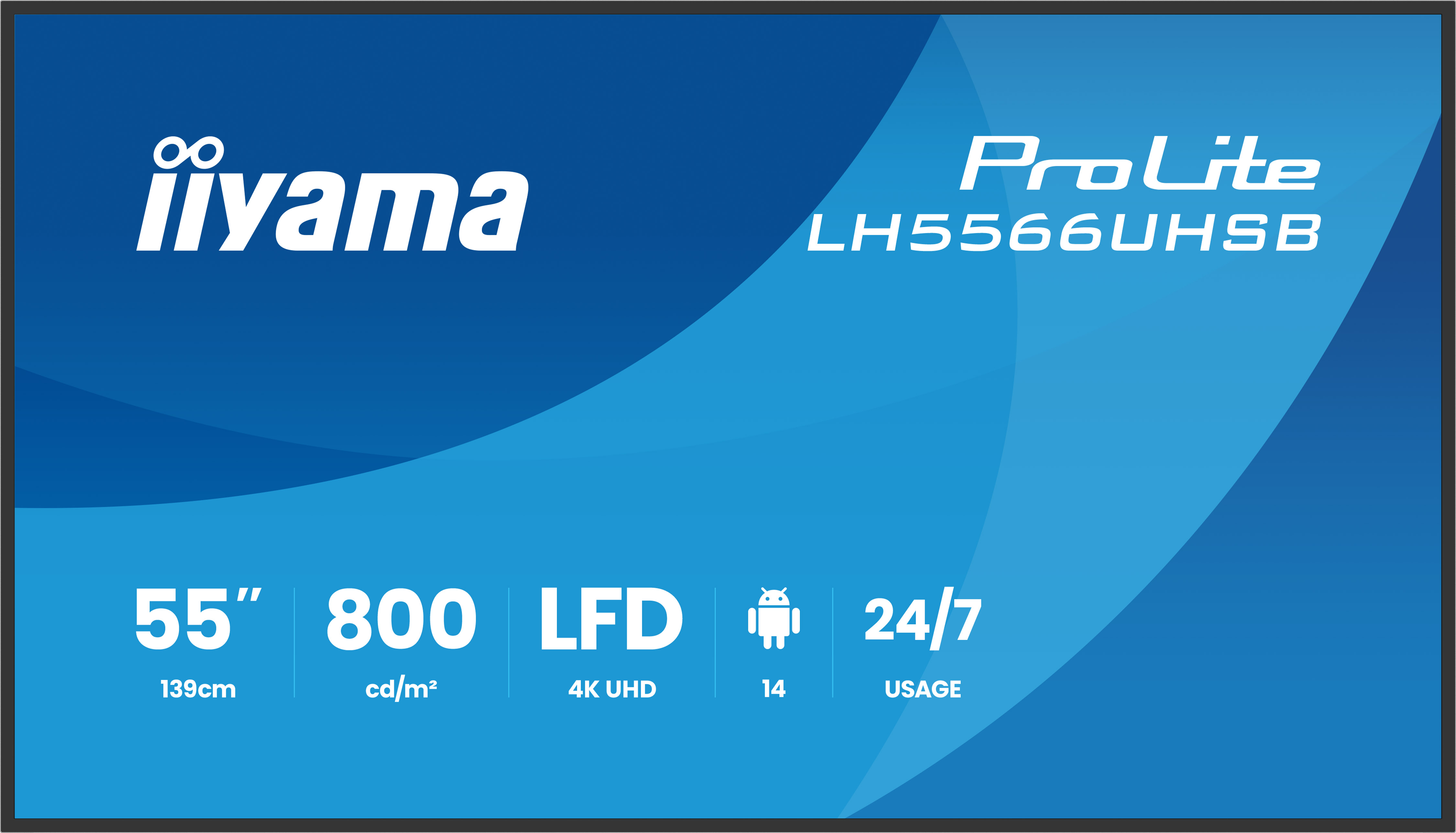 Iiyama ProLite LH5566UHSB-B1AG | 55" | 4K | Indoor Display