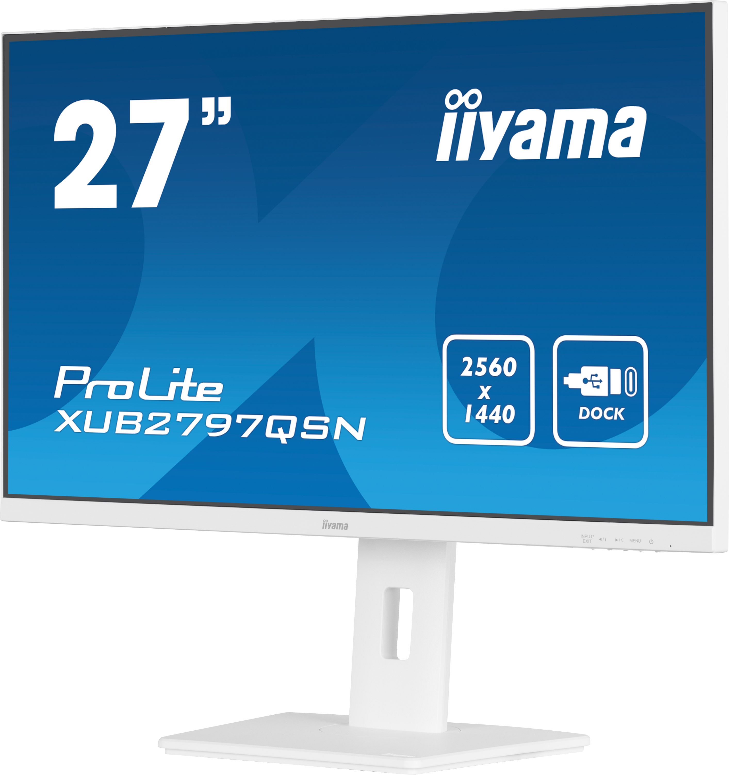 Iiyama ProLite XUB2797QSN-W2 | 27" Monitor mit IPS-Panel-Technologie, QHD-Auflösung, USB-C-Dock 