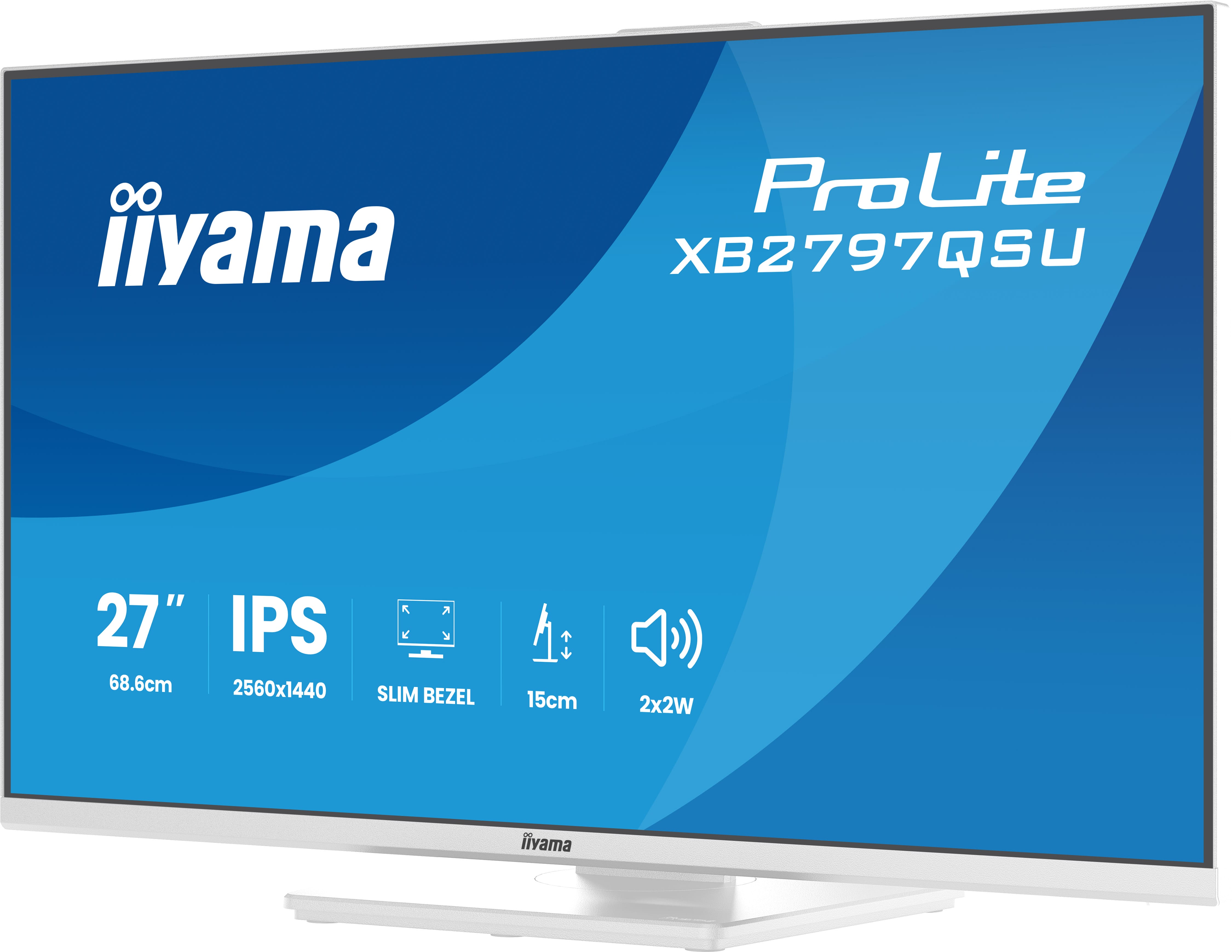 Iiyama ProLite XB2797QSU-W1 | 27" QHD IPS Monitor ergonomisch & USB-Hub