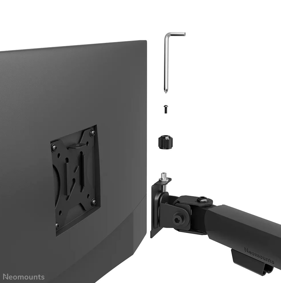 Neomounts DS60-600BL3 Monitorarm 10-27" - Quick Fix - 180°-Stopp