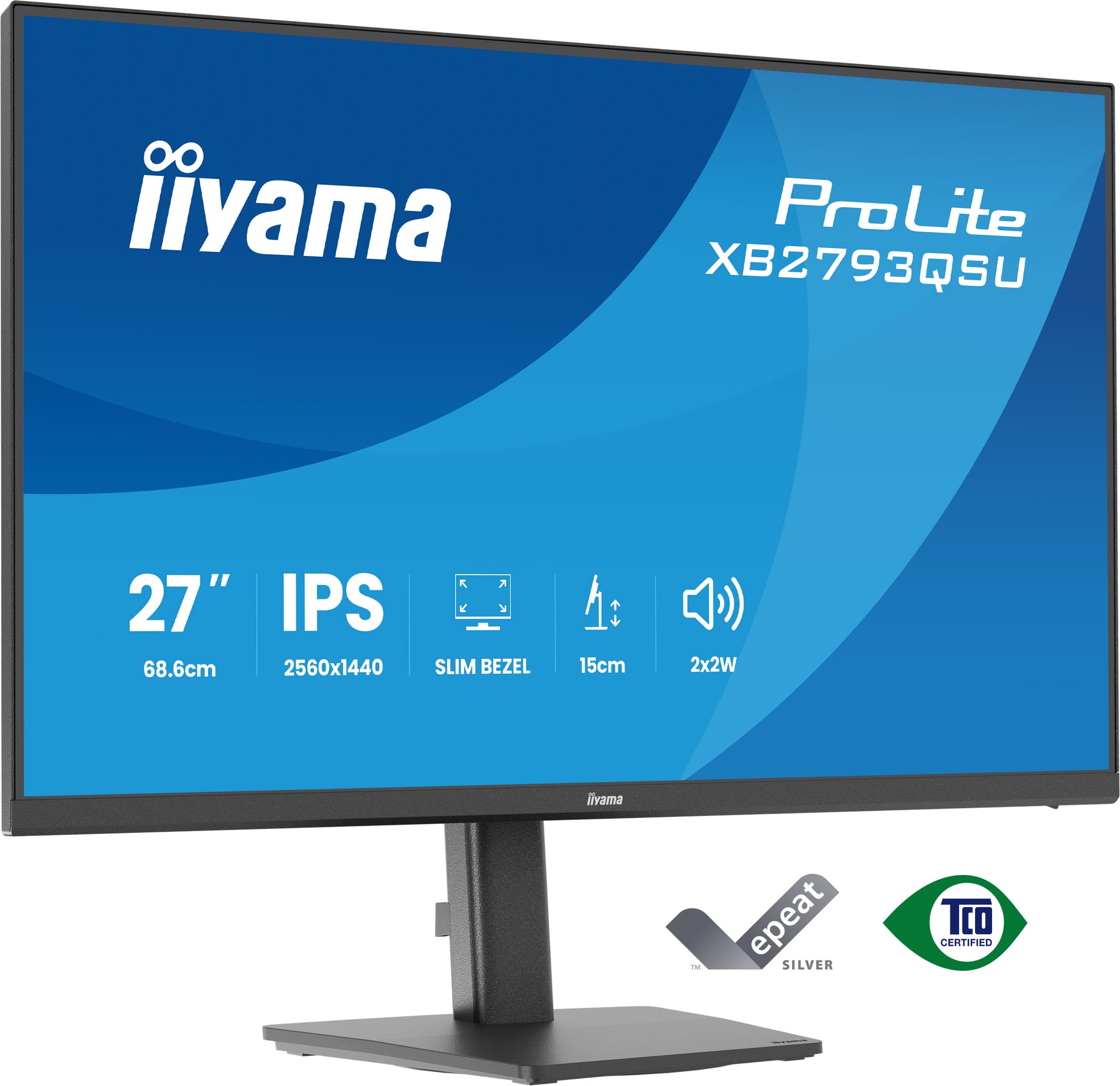 Iiyama ProLite XB2793QSU-B1 | 27" QHD IPS Monitor mit USB-Hub