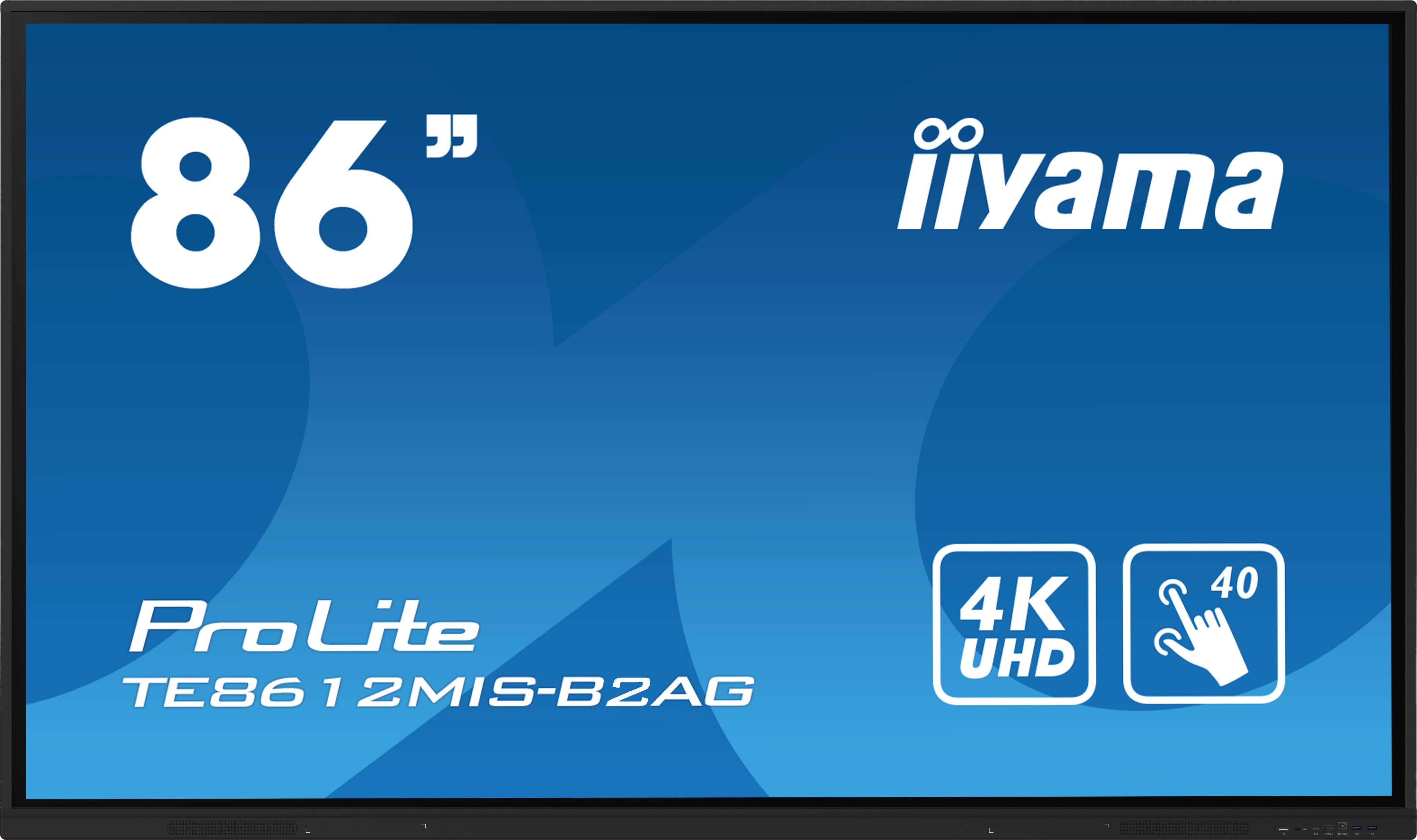 Iiyama ProLite TE8612MIS-B2AG | Interaktives 86" LCD Touchscreen-Display mit 4K-Auflösung, integrierter Whiteboard-Software und Benutzerprofilen