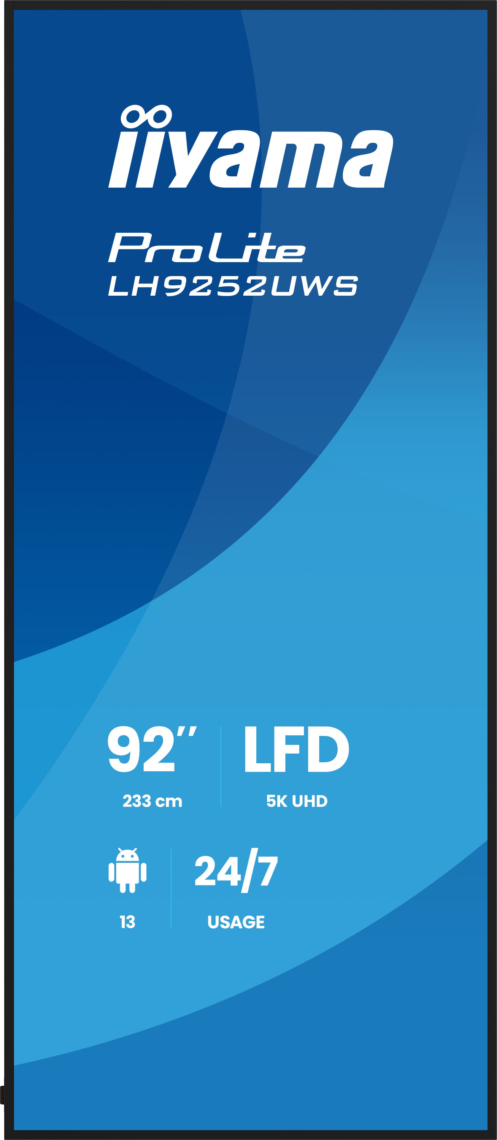 Iiyama ProLite LH9252UWS-B1AG | 92" | 5K | Indoor Display
