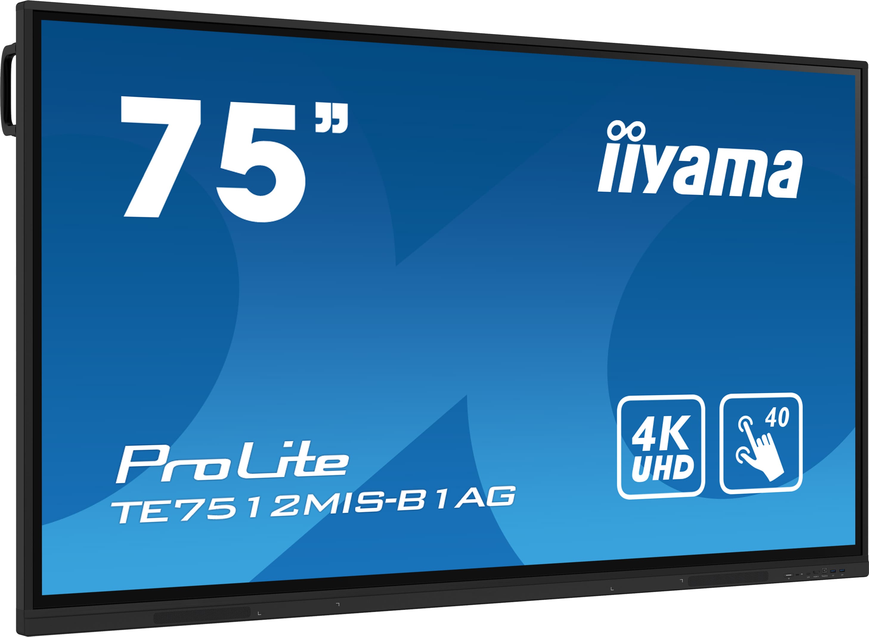 Iiyama ProLite TE7512MIS-B1AG | Interaktives 75" LCD Touchscreen-Display mit 4K-Auflösung, integrierter Whiteboard-Software und Benutzerprofilen