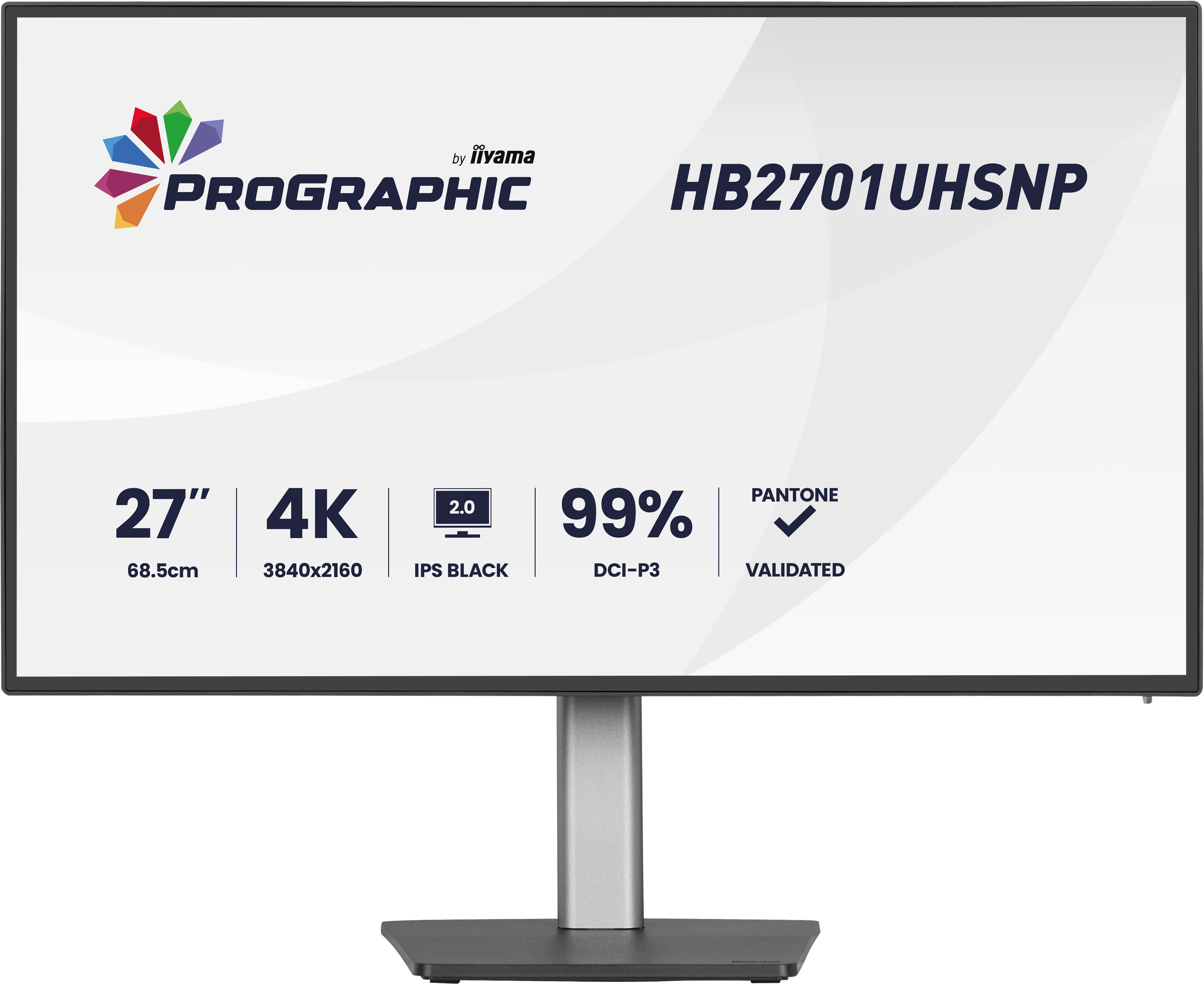 Iiyama ProGraphic HB2701UHSNP-B1 | 27" 4K Kreativmonitor – maximale Farbtreue, IPS Black 2.0, USB-C & KVM