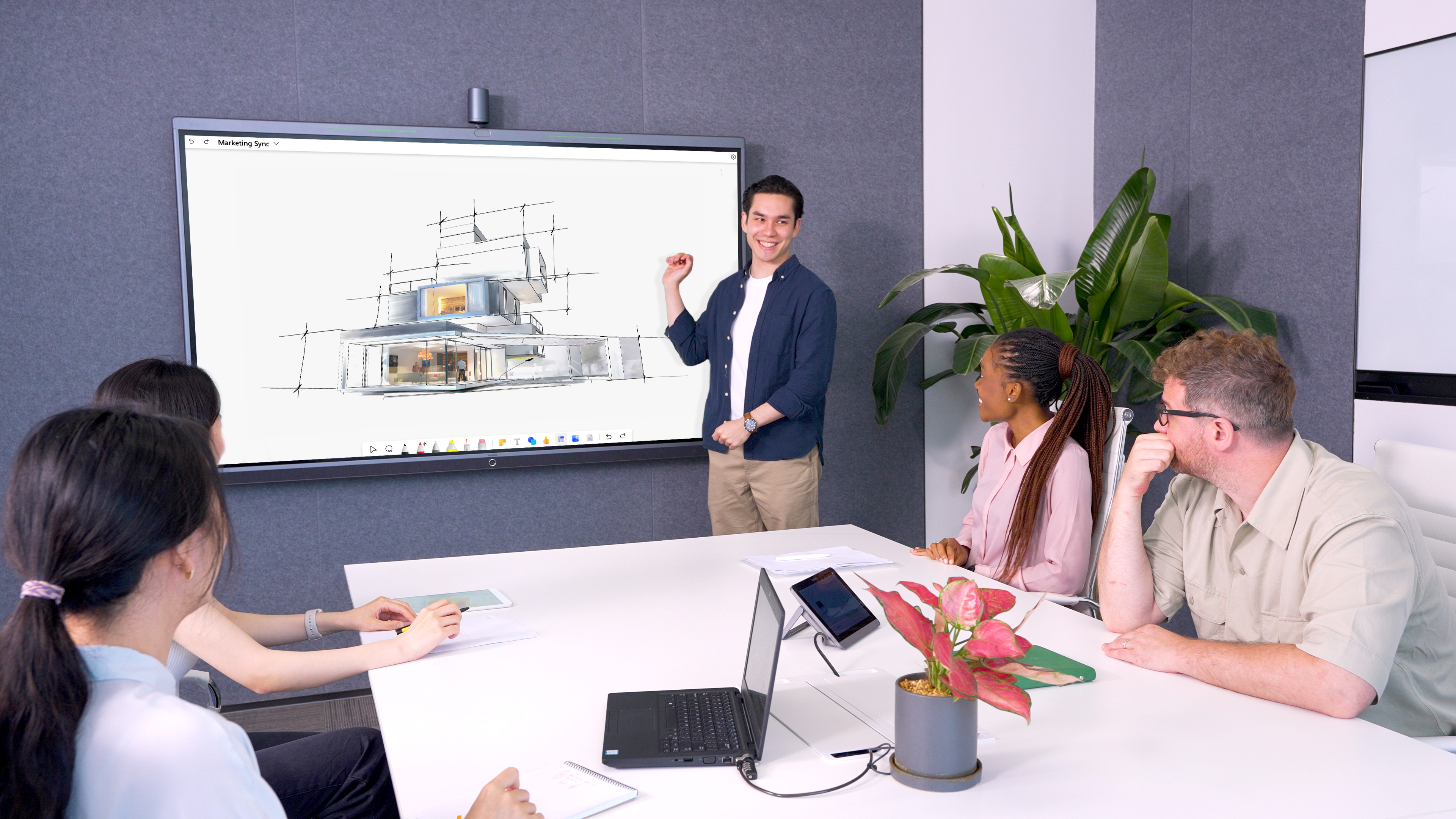 Yealink Meetingboard MB65-A001 | 65" | NEW Microsoft-Collaboration Board | Schwarz