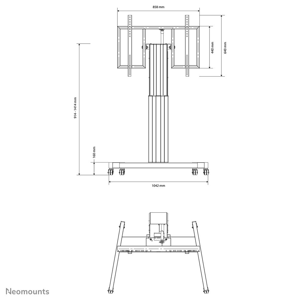 Neomounts PLASMA-M2500TSILVER | 42" - 100" Neomounts PLASMA-M2500TSILVER | 42" - 100"