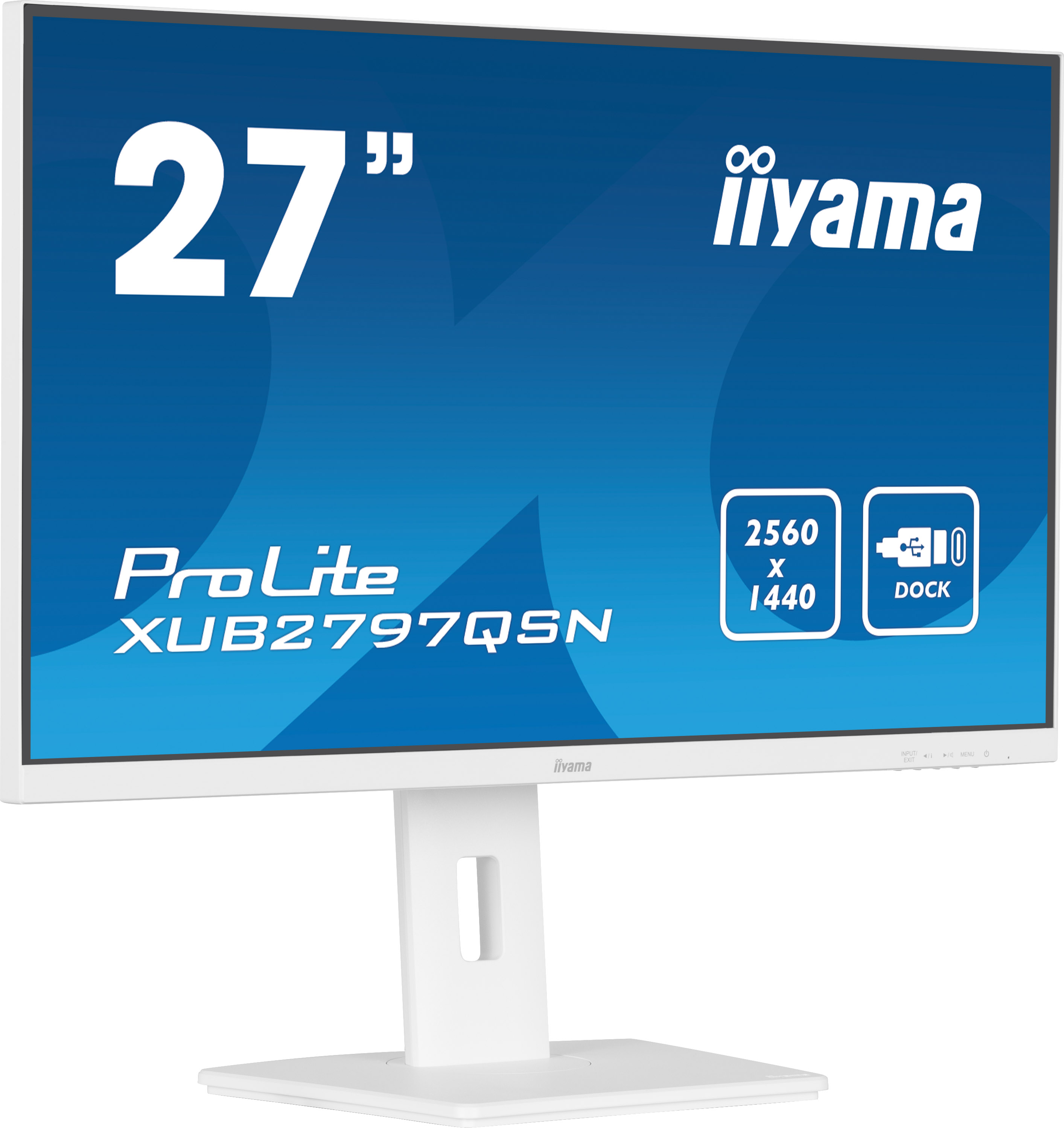 Iiyama ProLite XUB2797QSN-W2 | 27" Monitor mit IPS-Panel-Technologie, QHD-Auflösung, USB-C-Dock 