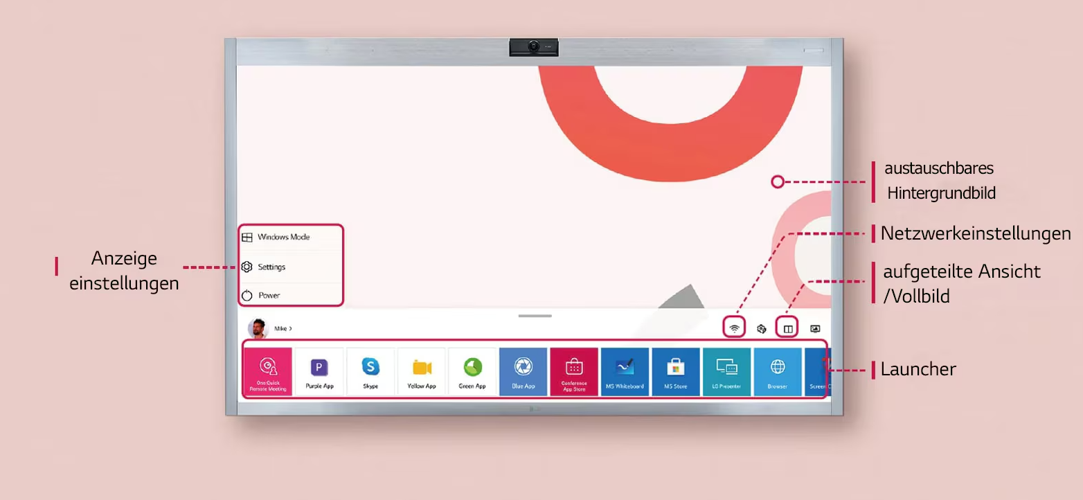 LG One:Quick 55CT5WJ-B | 55" | interaktiv Whiteboard mit Windows 