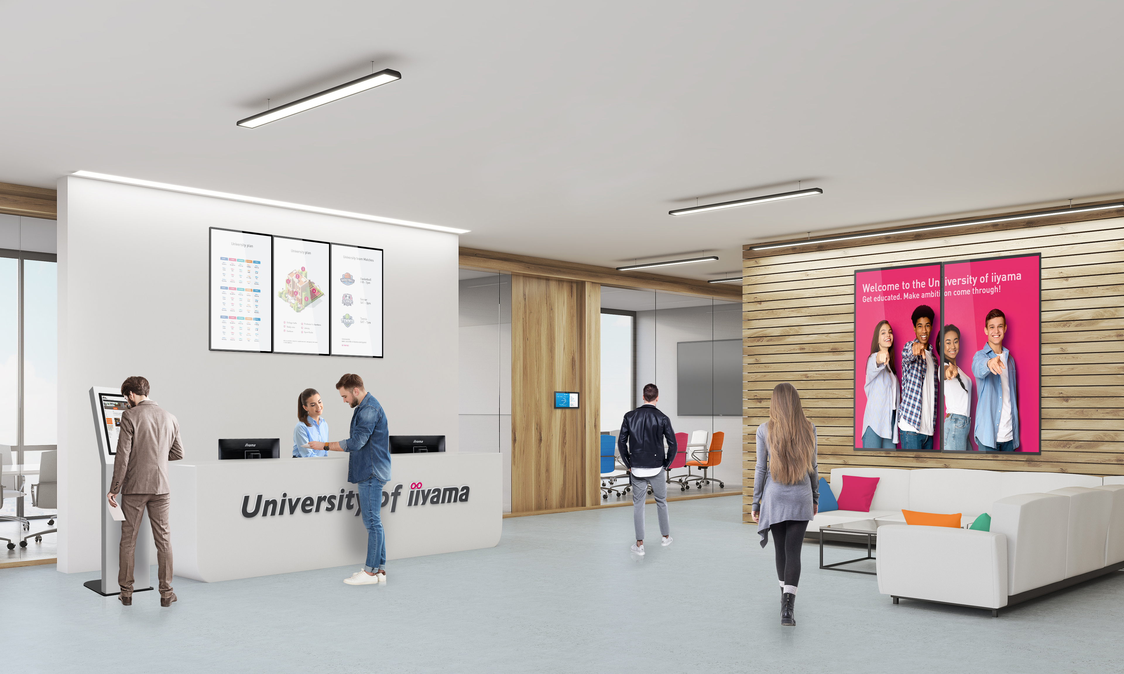 Iiyama ProLite LH4364UHS-B1AG | 43" 4K UHD Digital Signage Display für professionelle Anwendungen
