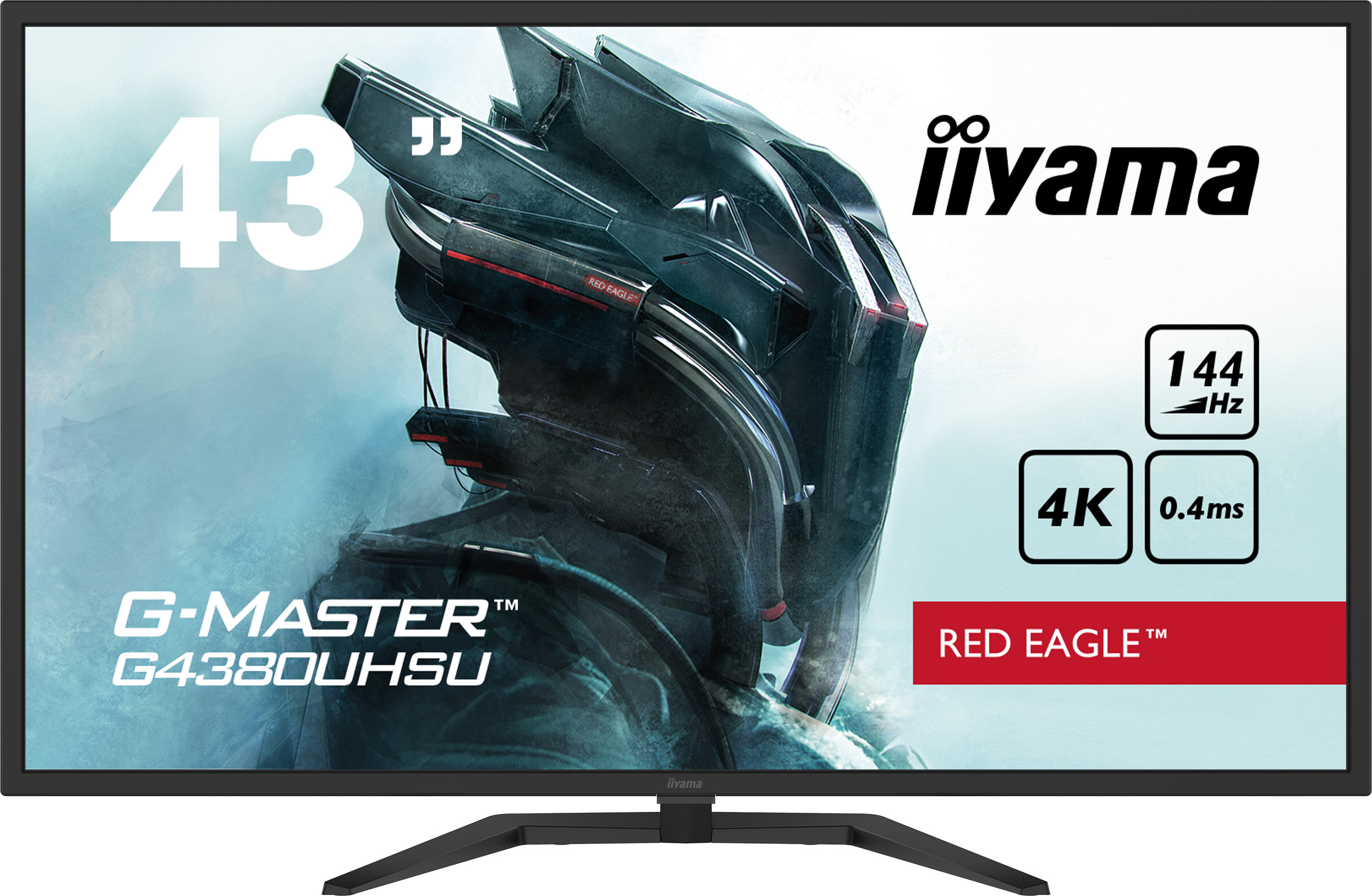 Iiyama G-MASTER G4380UHSU-B1 RED EAGLE | 43" (108cm) |  3840 x 2160 @144Hz (8.3 megapixel 4K UHD) | Gaming Monitor