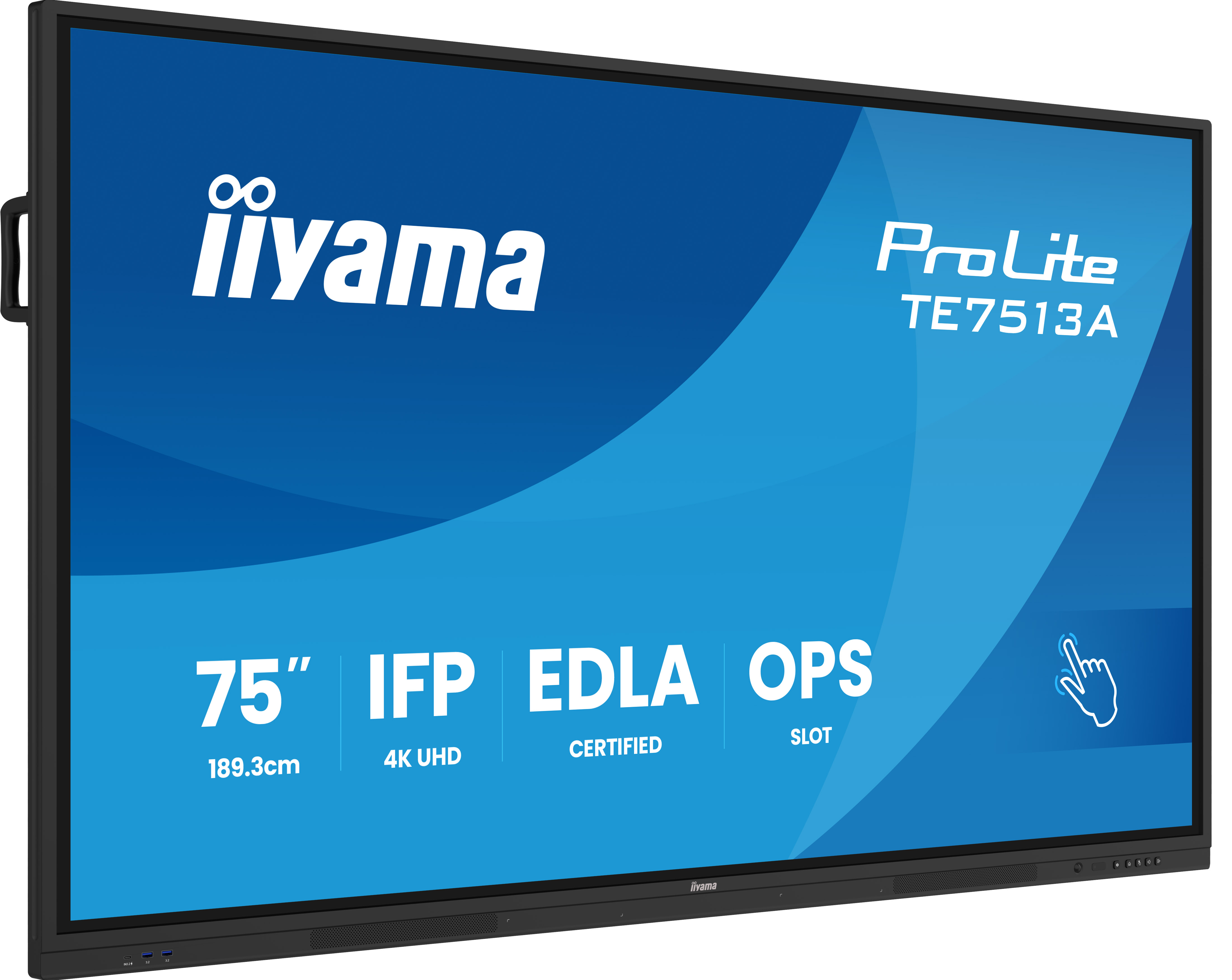 Iiyama ProLite TE7513A-B3AG | 75" | 4K UHD | Whiteboard Display