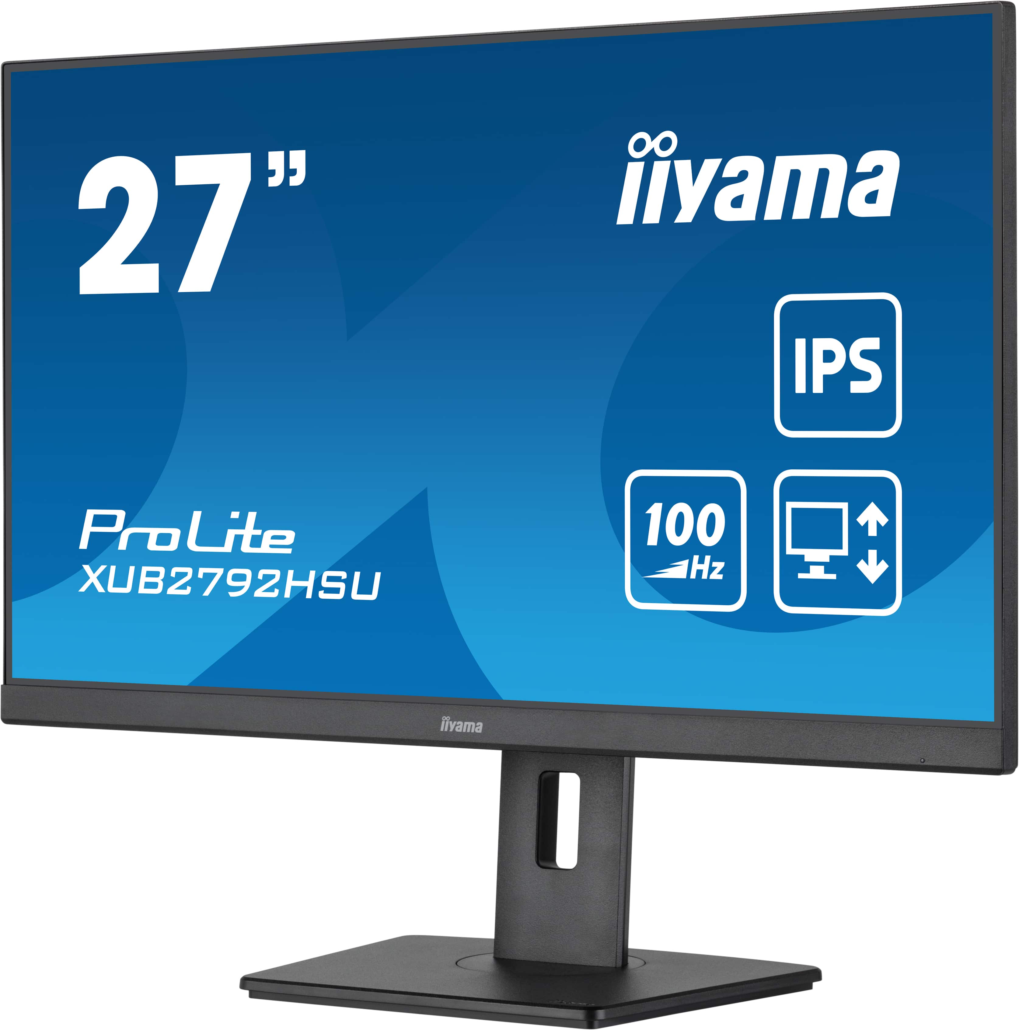 Iiyama ProLite XUB2792HSU-B6 | 27" Monitor mit IPS-Panel-Technologie, 100Hz Bildwiederholrate und einem 150 mm höhenverstellbaren Standfuß