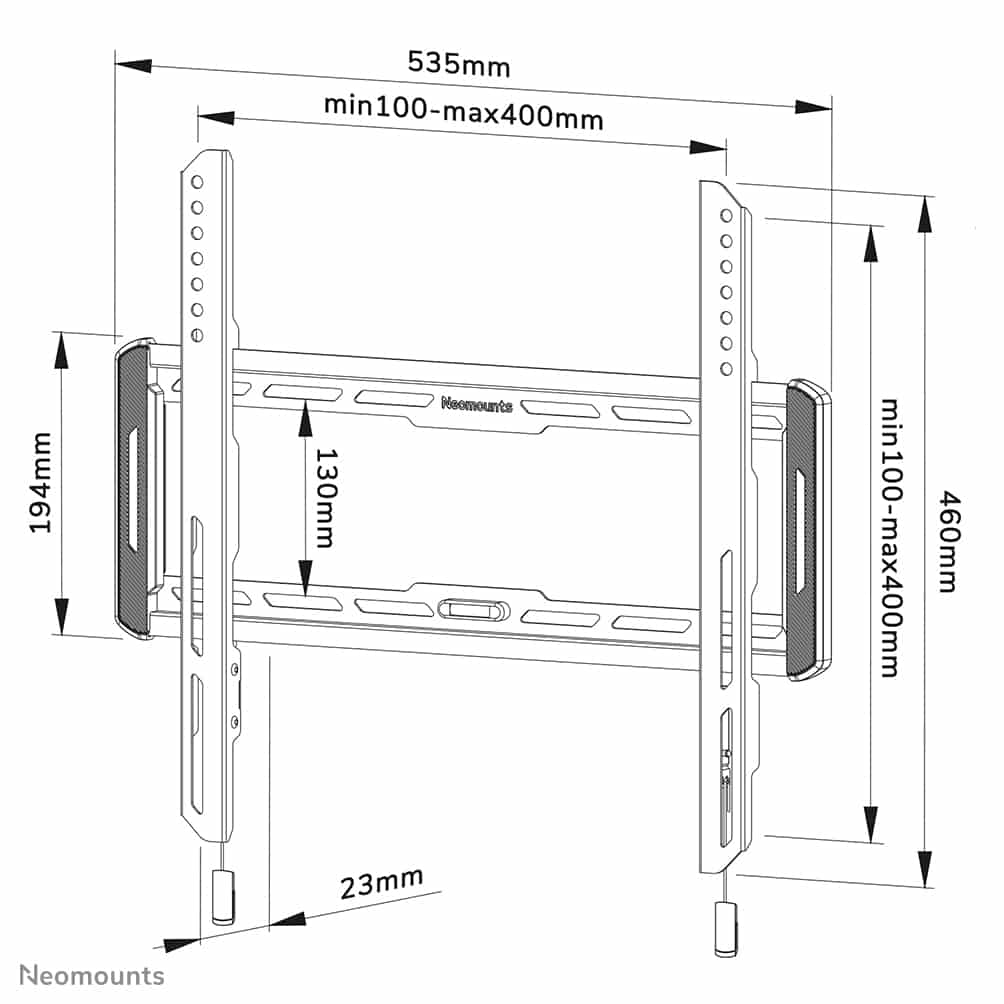 Neomounts WL30-550BL14 | 32" - 65" | bis 70kg | starr Neomounts WL30-550BL14 | 32" - 65" | bis 70kg | starr