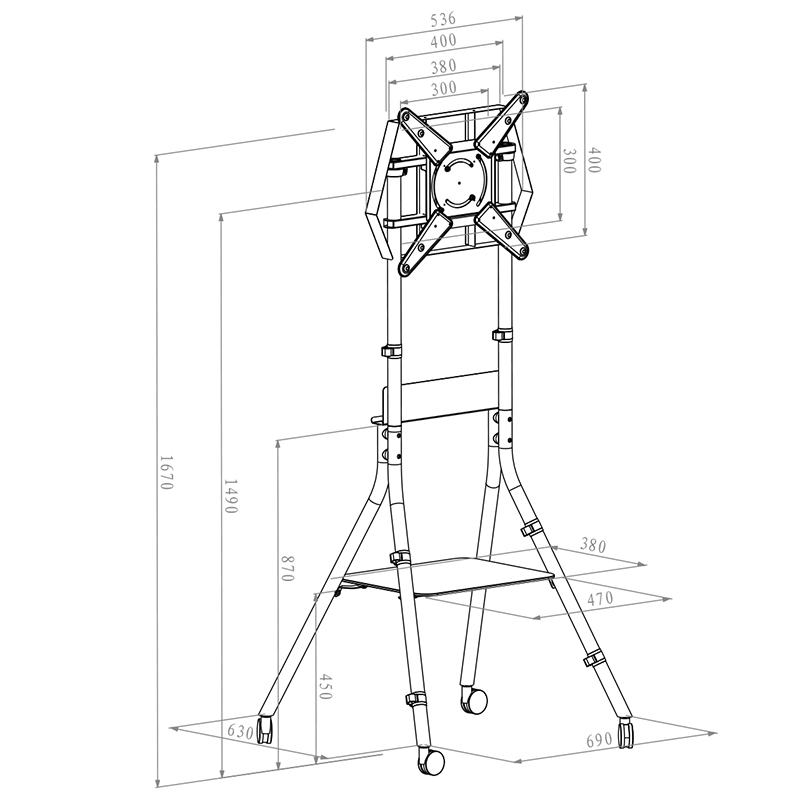 Hagor HA Flip-Trolley | Rollwagen für 55"