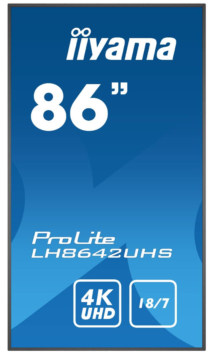 Iiyama ProLite LH8642UHS-B3 | 86" | professionelles Digital Signage Display mit 4K UHD-Grafik