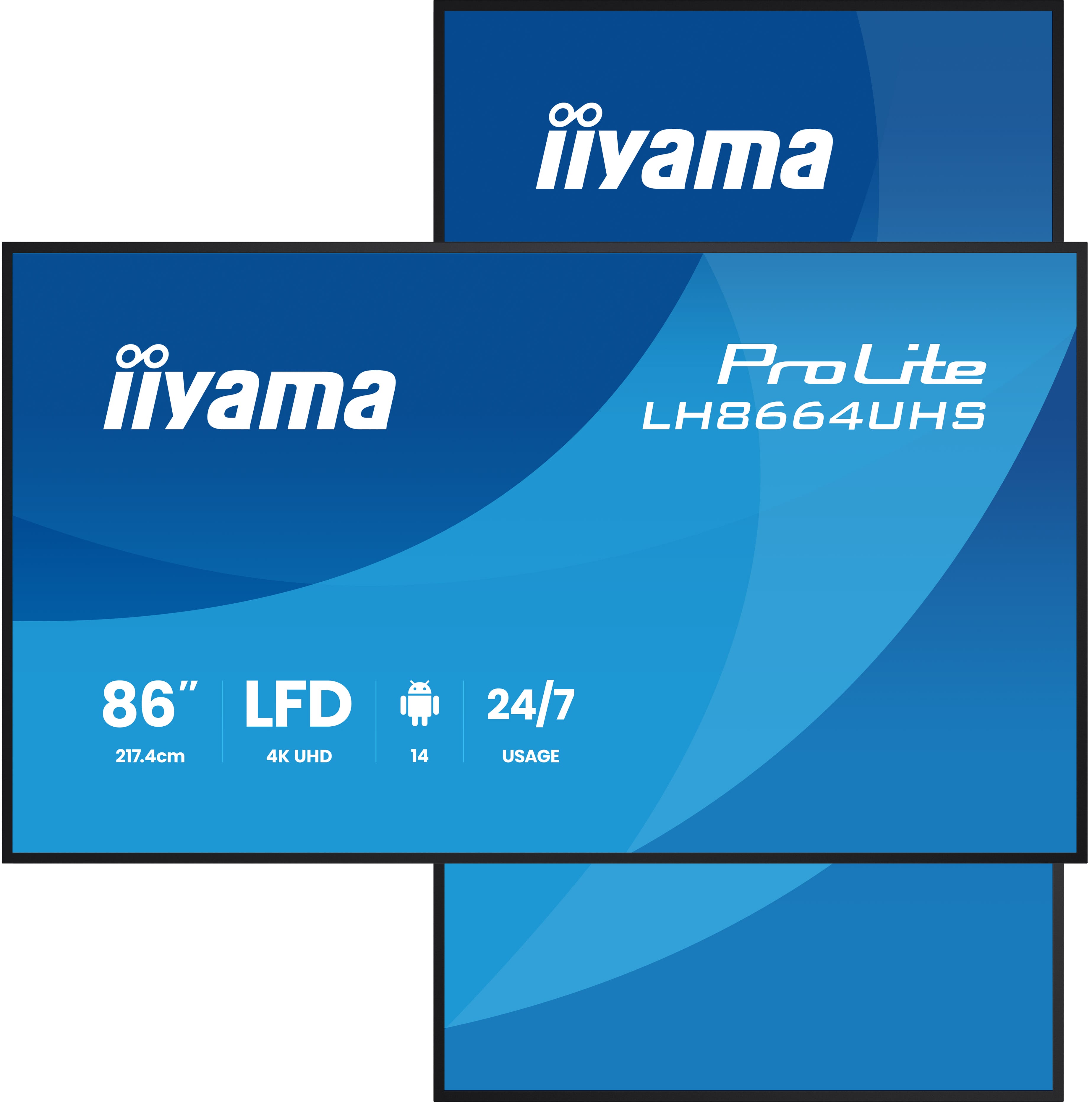 Iiyama ProLite LH8664UHS-B3AG  | 86" 4K Display für Business und Digital Signage mit Content-Management
